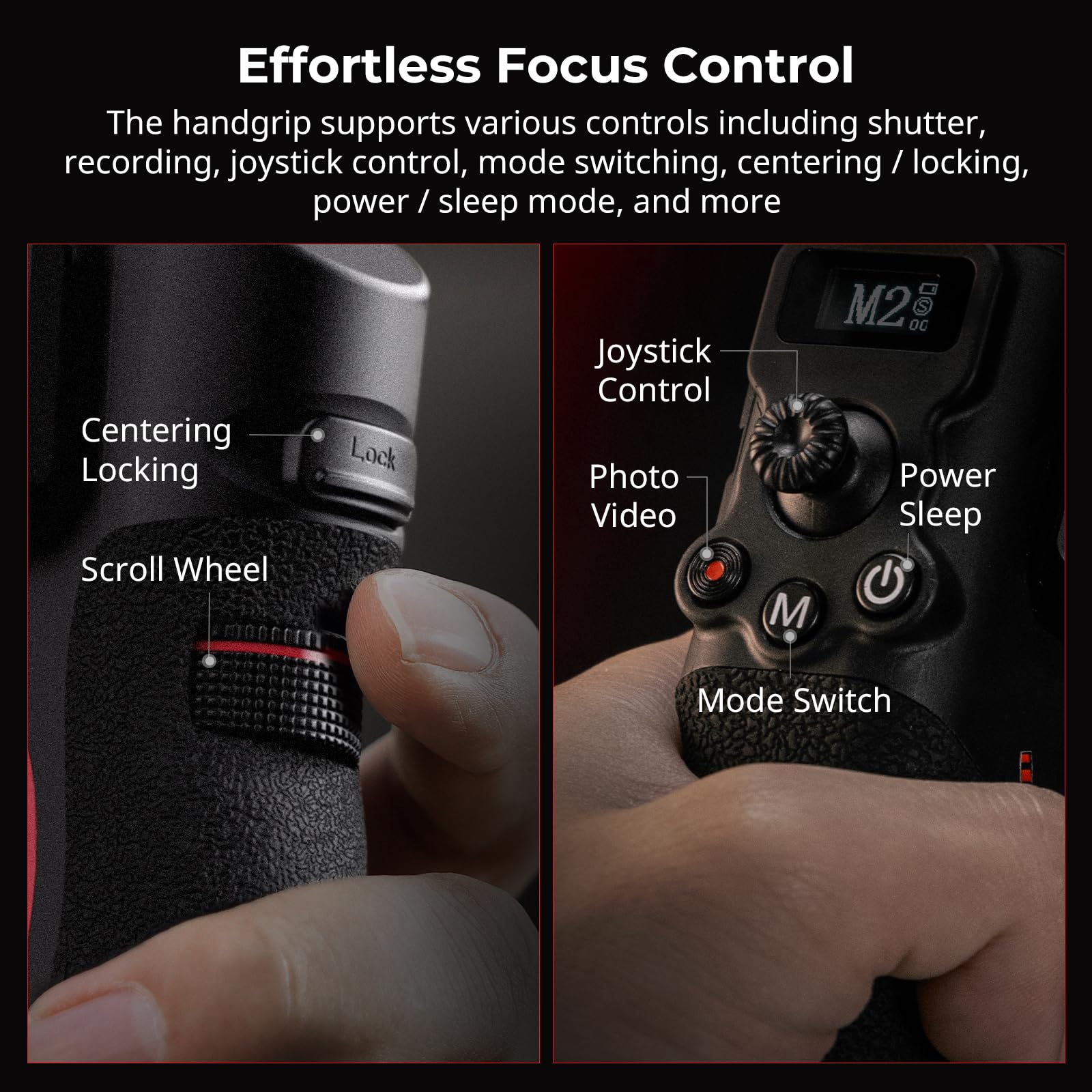 Smallrig Adjustable Sling Handle Only For Dji Rs 2 / Rs 3 Pro/Rs 4 / Rs 4 Pro Gimbal Stabilizer, Focus Control, Max Load 13.2Lb, Joystick Operation, Mode Switching, Centering/Locking