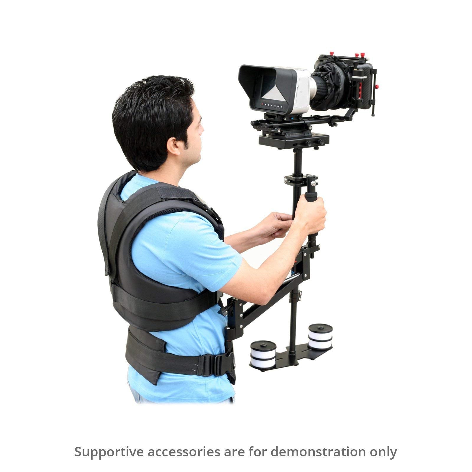 Flycam 5000 Handheld Video Camera Stabilizer With Comfort Shock-Absorbing Arm & Body Vest. Payload Up To 5Kg/11Lb. Includes Quick Release, Arm Brace & Table Clamp (Flcm-Cmft-Kit)