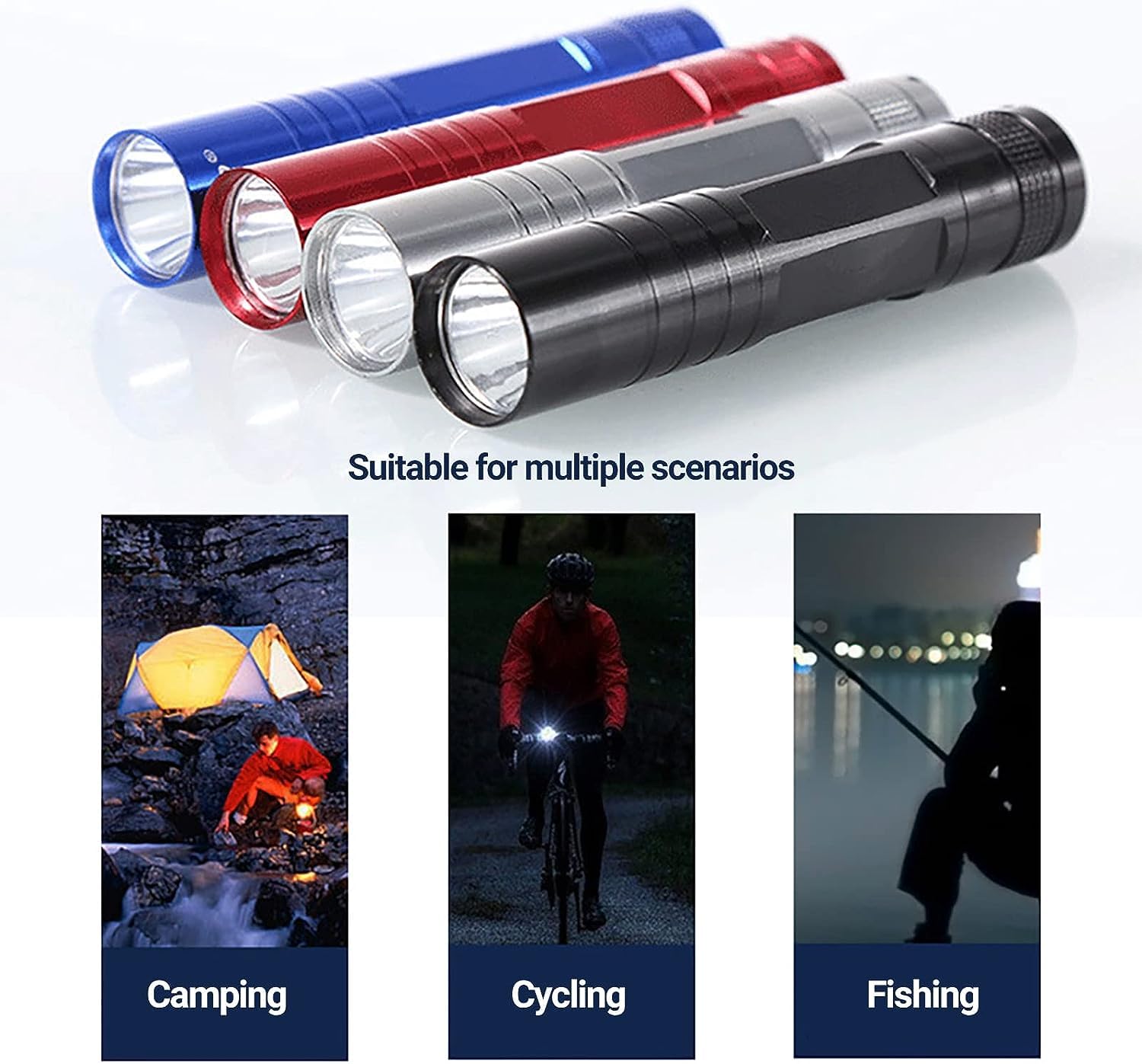 Galyacht Red Mini Flashlight, High Brightness Water-Proof Portable Outdoor Emergency Led Pocket Flashlight Handheld Flashlights For Cycling, Emergency Small Strong Light Keychain