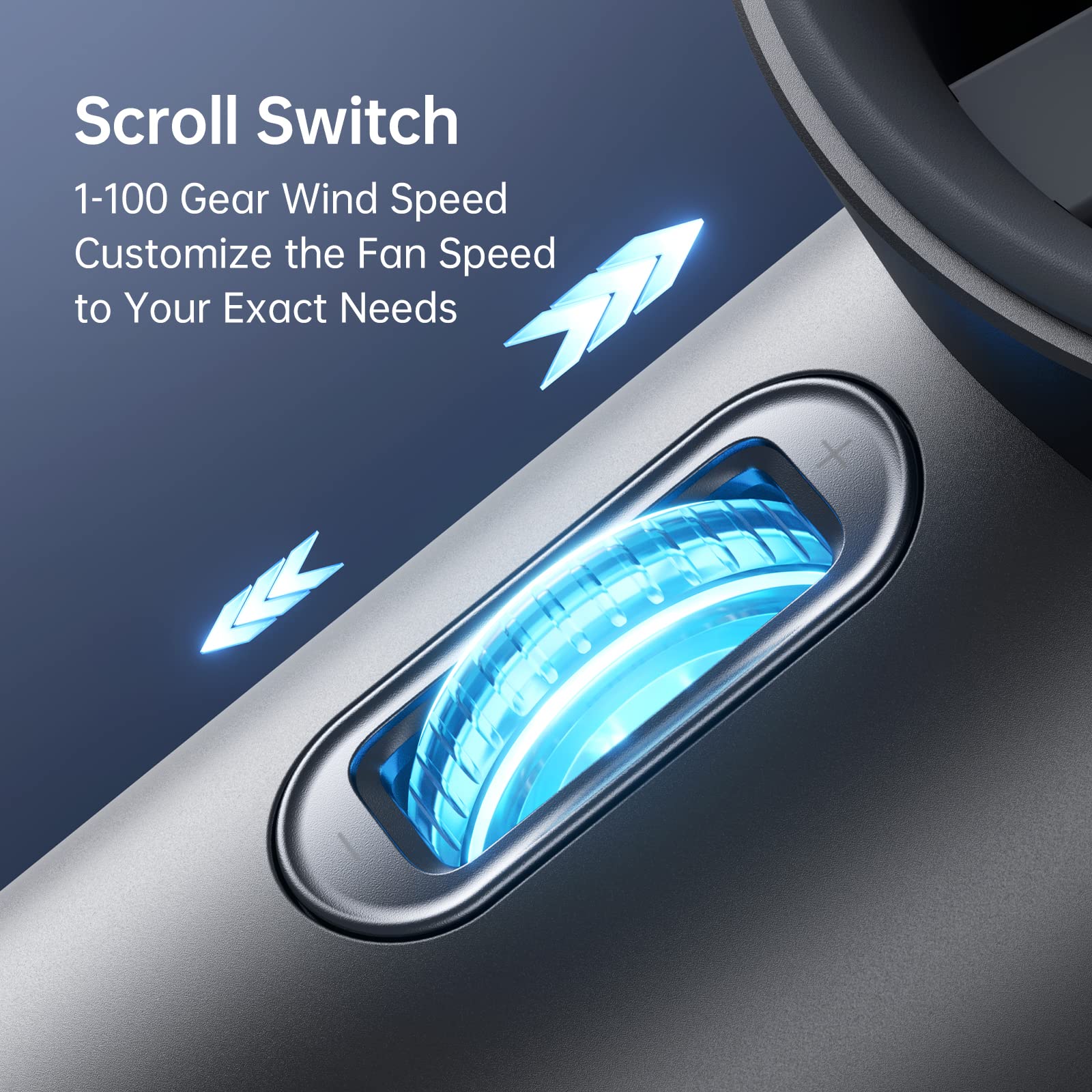 Jisulife Portable Handheld Fan,Speed(1-100) Adjustable Turbo Mini Fan,5000Mah Battery Rechargeable