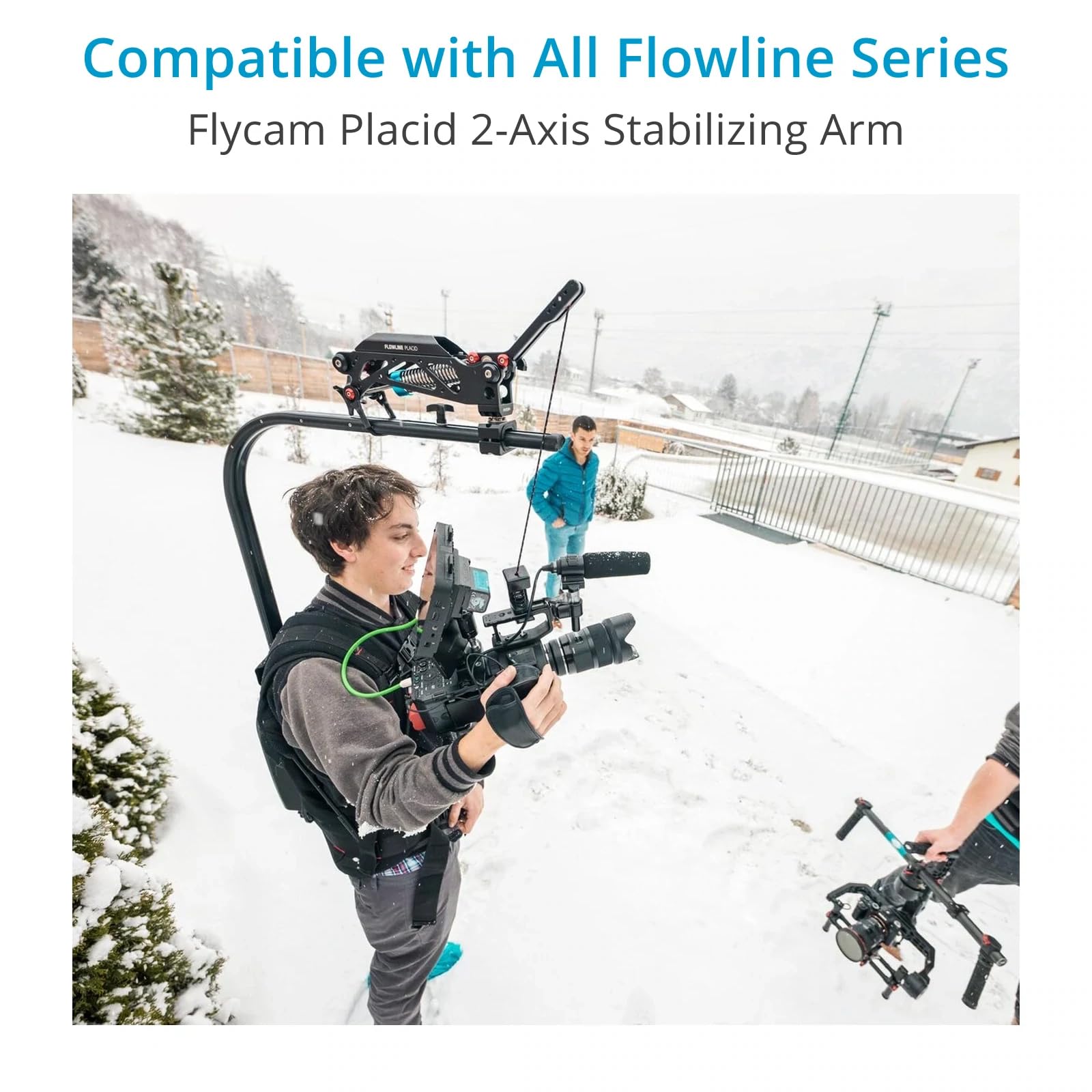 Flycam Flowline Placid Two-Axis Spring Arm Flowline Camera Supports. Payload Up To 5Kg/11Lb To 20Kg/44Lb. Interchangeable Tension Springs. For Cameras, Rigs, And Gimbals (Flcm-Fln-Pla)
