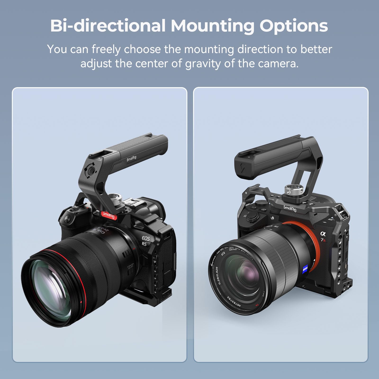 Smallrig Lightweight Top Handle With 3/8"-16 Locating Pins For Arri And Camera Monitor Mount For Arri-Style