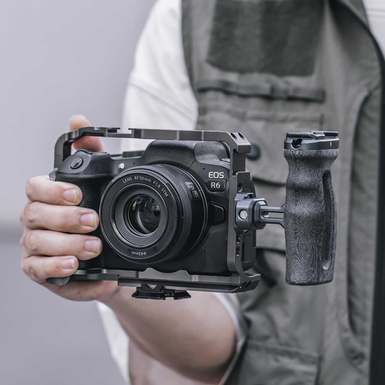 Falcam F22 Side Hand Grip Kit For Camera Cages,Universal Ergonomic Side Handgrip With Plate Up/Down Adjustable-2549