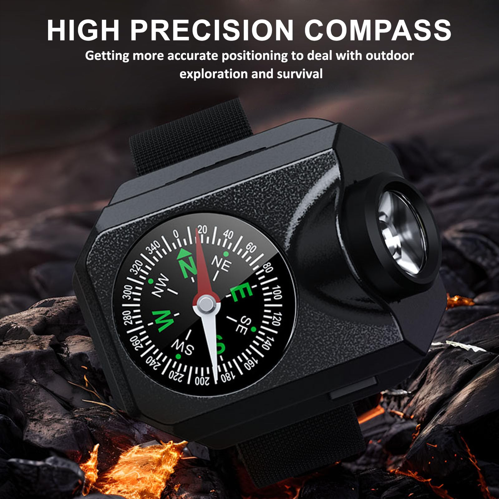 Siuyiu Running Light, 1000 Lumen Rechargeable Wrist Flashlight, Led Lights With 5 Modes, Waterproof Wristlight With Compass For Biking, Mountain Climbing, Camping, Hiking