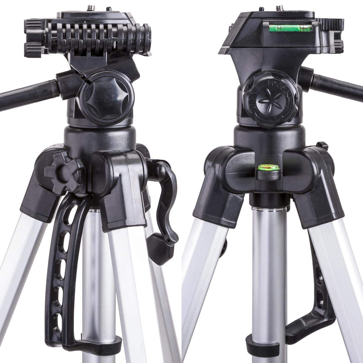 Takama Aluminum 3-Section Tripod With 3-Way Head, 66" Max Height