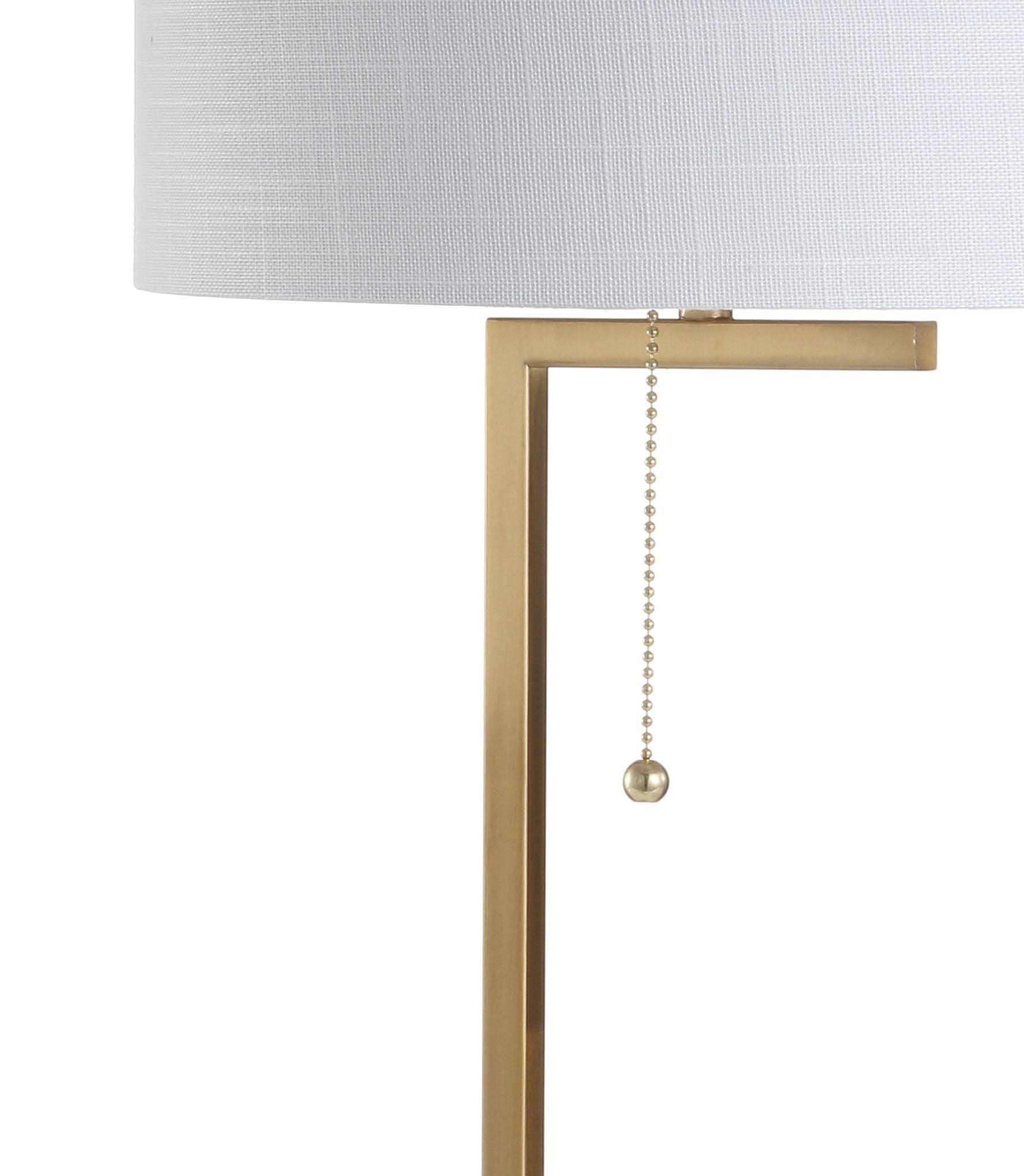Jonathan Y Jyl1043A Alyssa 24.5" Metal/Marble Led Table Lamp Contemporary Bedside Desk Nightstand Lamp For Bedroom Living Room Office College Bookcase Led Bulb Included, Brass Gold/White