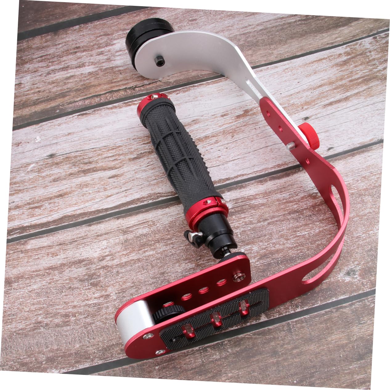 Veemoon Stabilizer For Camera Bow Type Handheld Stabilizer Red For Low Angle Videos Easy To Use