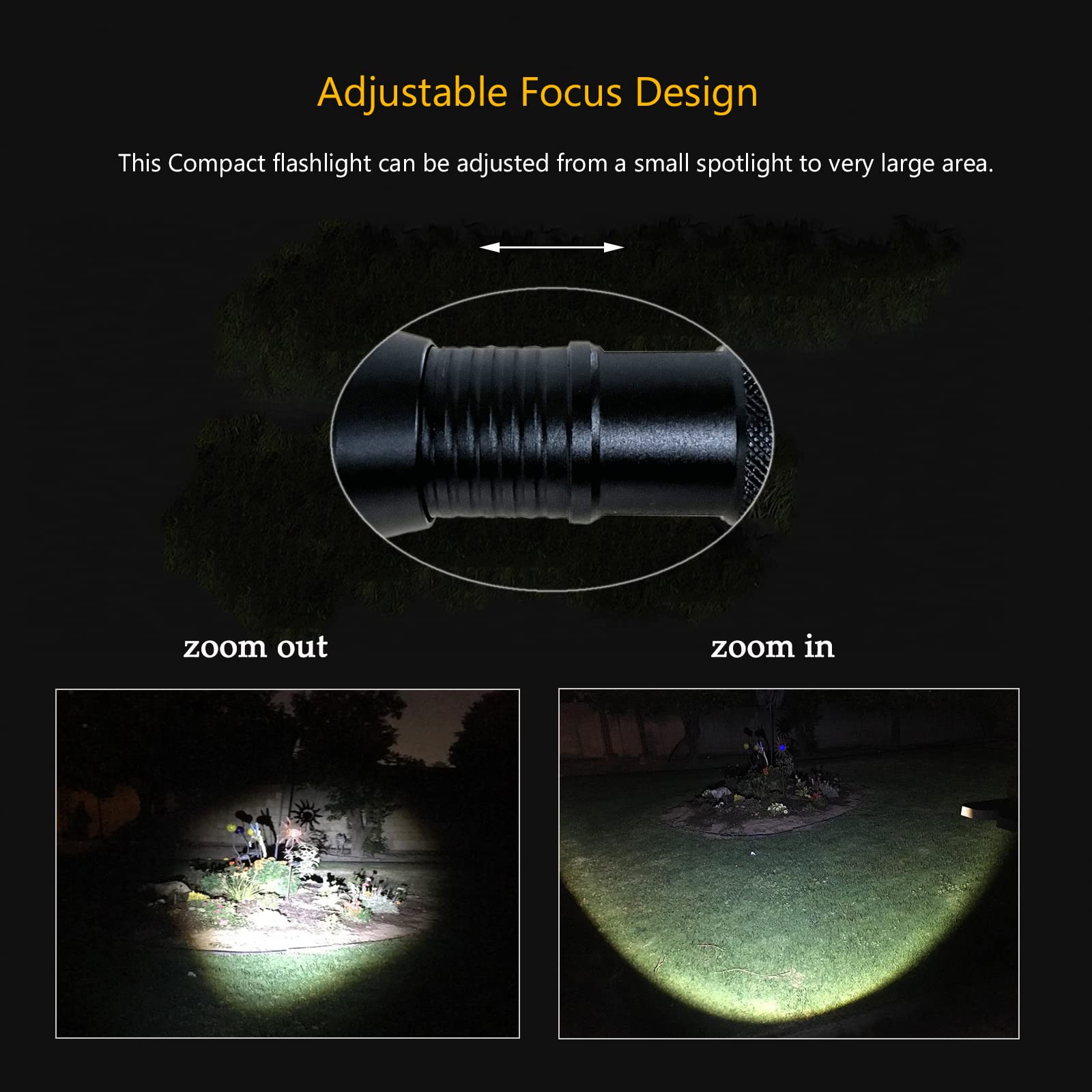 Miular 2 Pack Led Tactical Flashlight Military Grade 5 Mode High Lumens Zoomable Flashlights Portable Handheld Flash Lights For Camping Outdoor Emergency