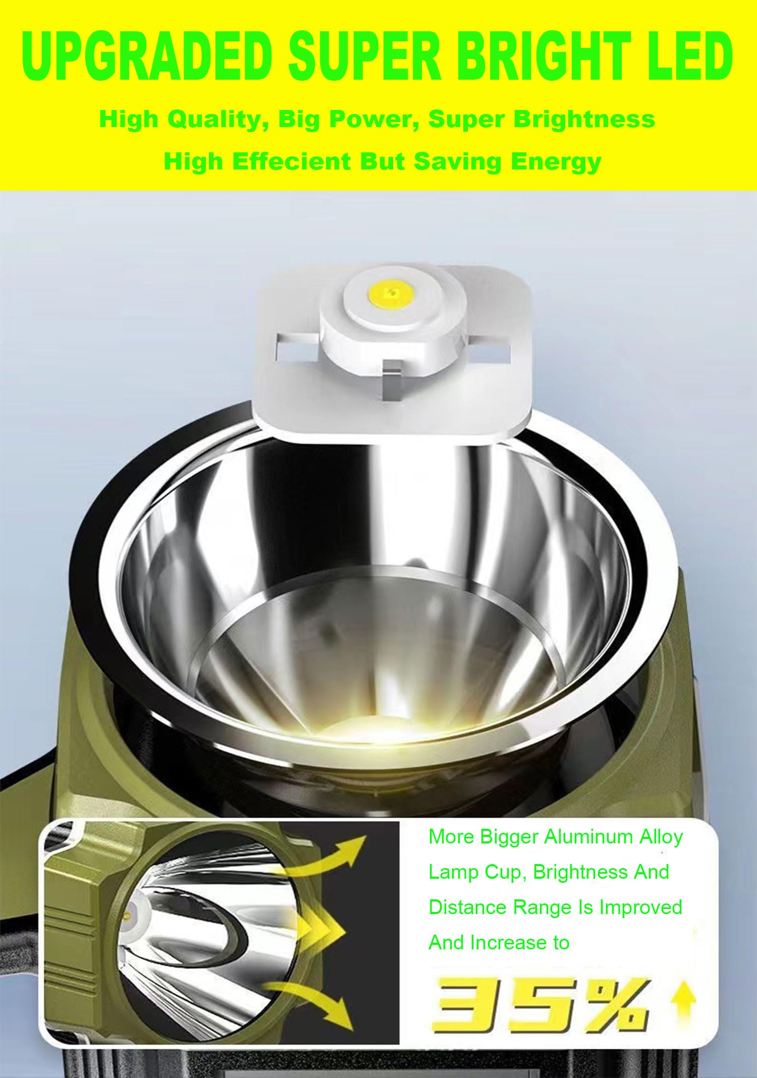 Suyooulin Solar Rechargeable Led Searchlight, Super Bright 13000Lm Handheld Led Spotlight, Multi Function Camping Lantern Flashlight, 6 Light Modes, Waterproof Ipx4, Power Bank, For Emergency, Home