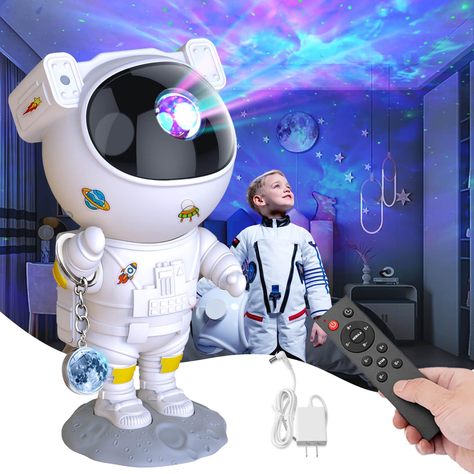 Lalolee Astronaut Galaxy Projector - Galaxy Projector With Timer And Remote, Robot Night Light For Kids Room Decor, Christmas, Birthdays, Valentine'S Day 