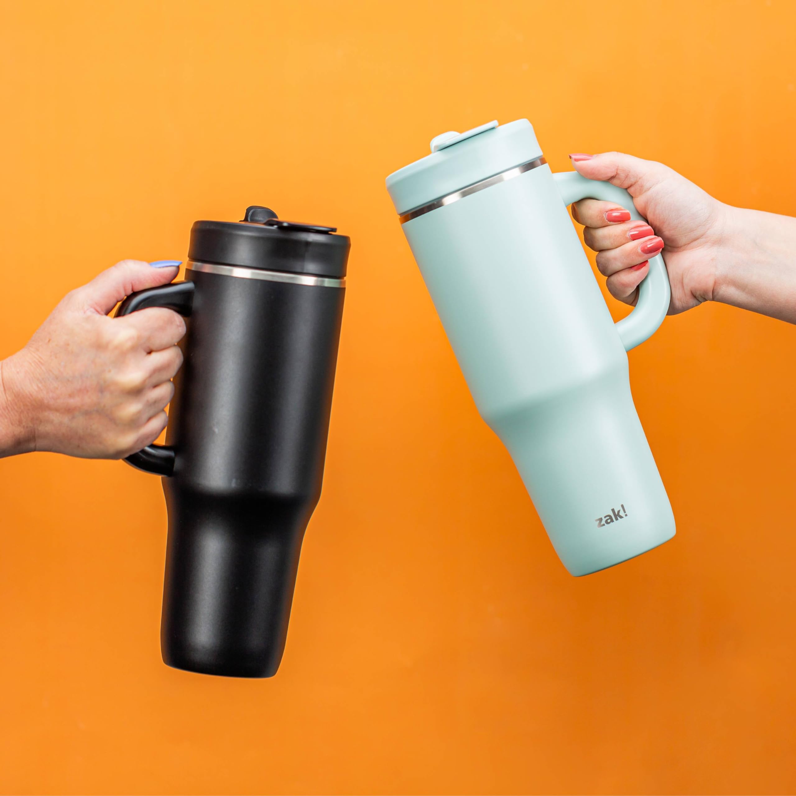 Zak Designs Harmony 2-In-1 Coffee Tumbler For Travel Or At Home, 40Oz Recycled Stainless Steel