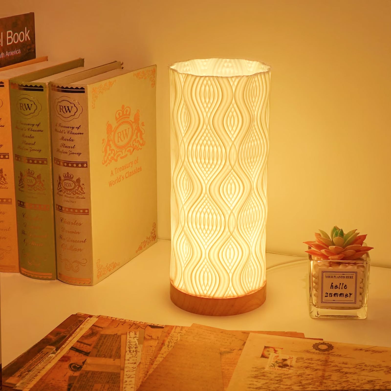 Olee Odee Bohemia Lamp Novelty Small Table Lamp Bedside Art Desk Lamp - Dimmable, 3 Colors - Modern Industrial Led Table Lamp For Home Living Room, Bedroom, Nightstand Decor (3 Colors)