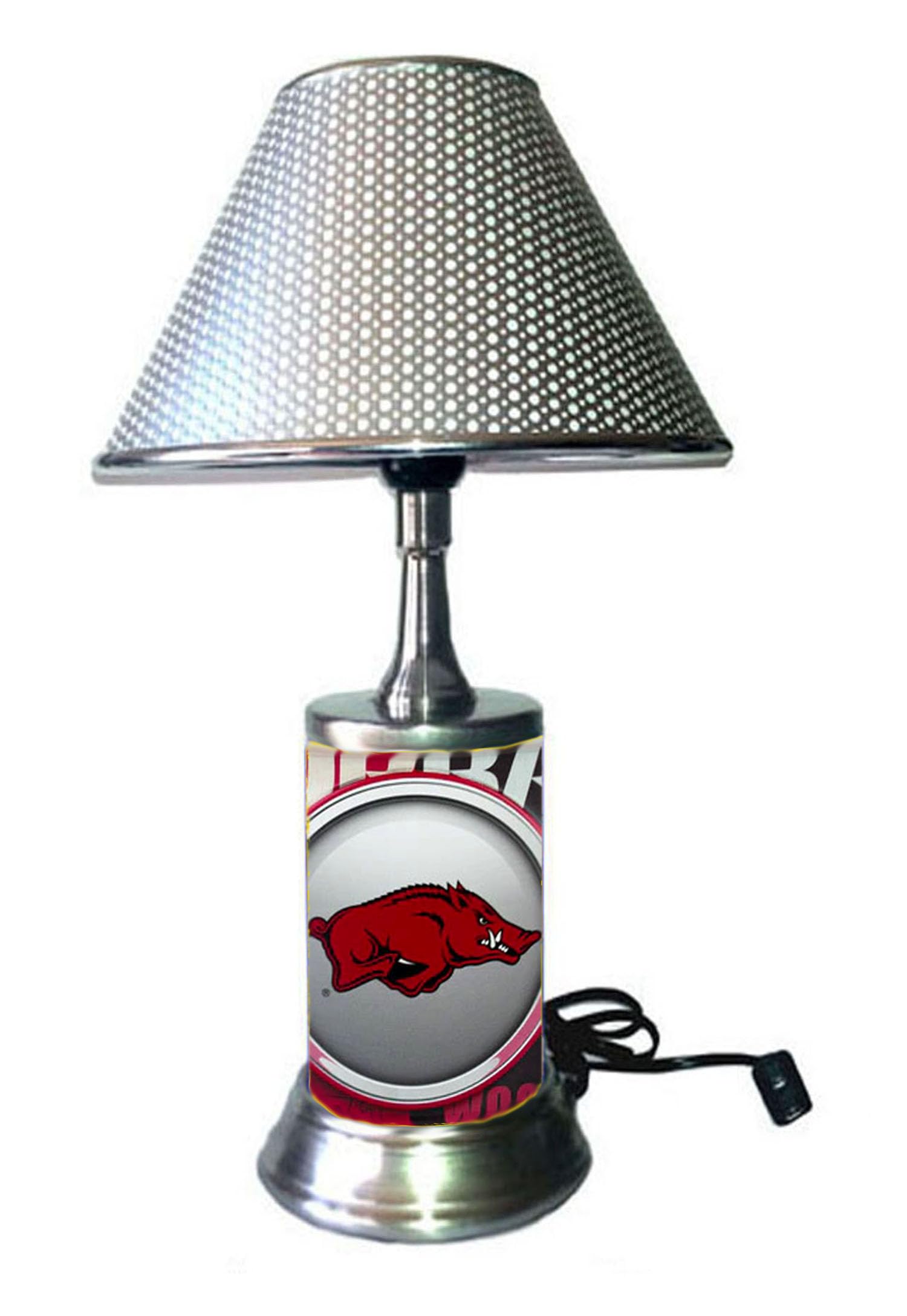 Js Table Lamp With Shade, Plate Rolled Into Lamp Body, Arra, Arkansas