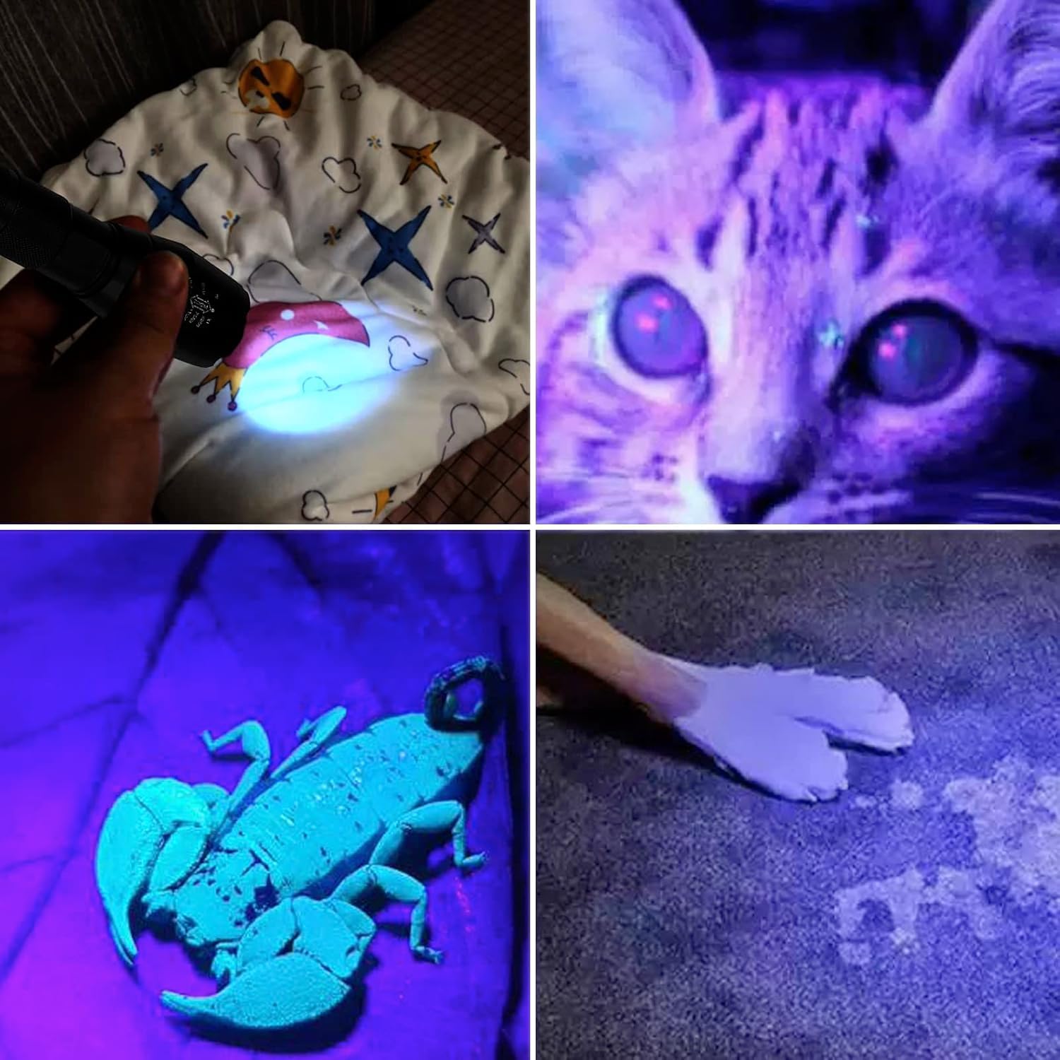 Gaigaimall Uv Flashlight 365Nm & 395Nm Wood'S Lamp Black Light Ultraviolet Flashlight Led Torch Pet Detector For Dog Urine Pet Stains Scorpions Resin Curing
