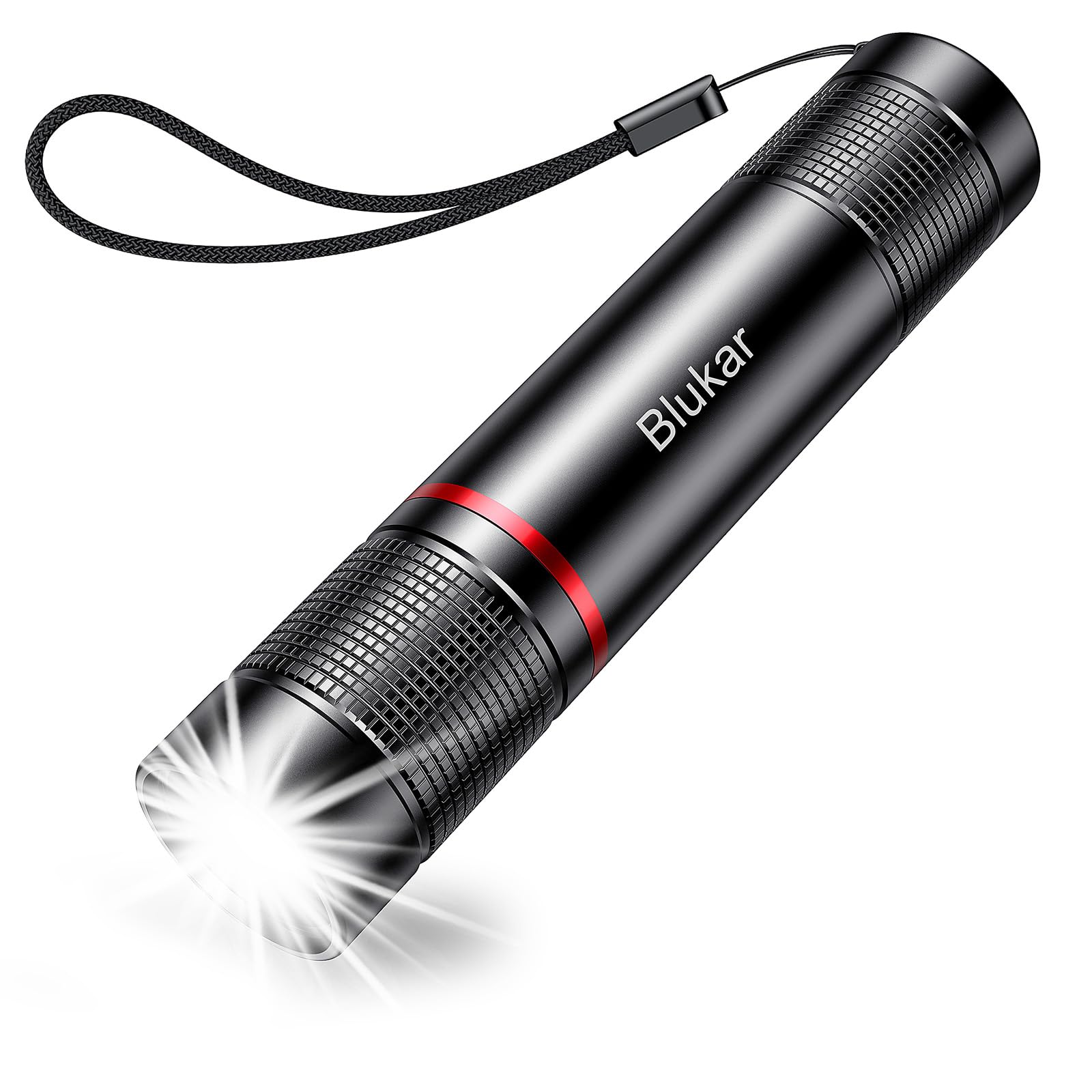 Blukar Flashlight Rechargeable, High Lumens Flashlight, Super Bright Small Led Flash Light- Zoomable, Adjustable Brightness, Long Lasting For Camping, Outdoors And Home Emergency