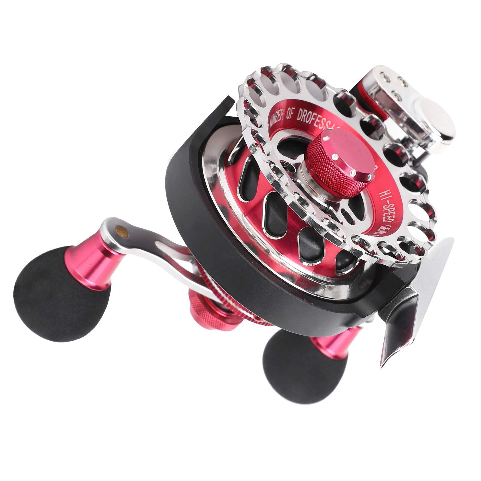 Dilwe Fishing Reels Wheel,Portable High Strength Fishing Reels 10+1 Bb 2.6:1 Gear Ratio Fishing Raft Wheel Fishing Accessory(Left Hand Type)