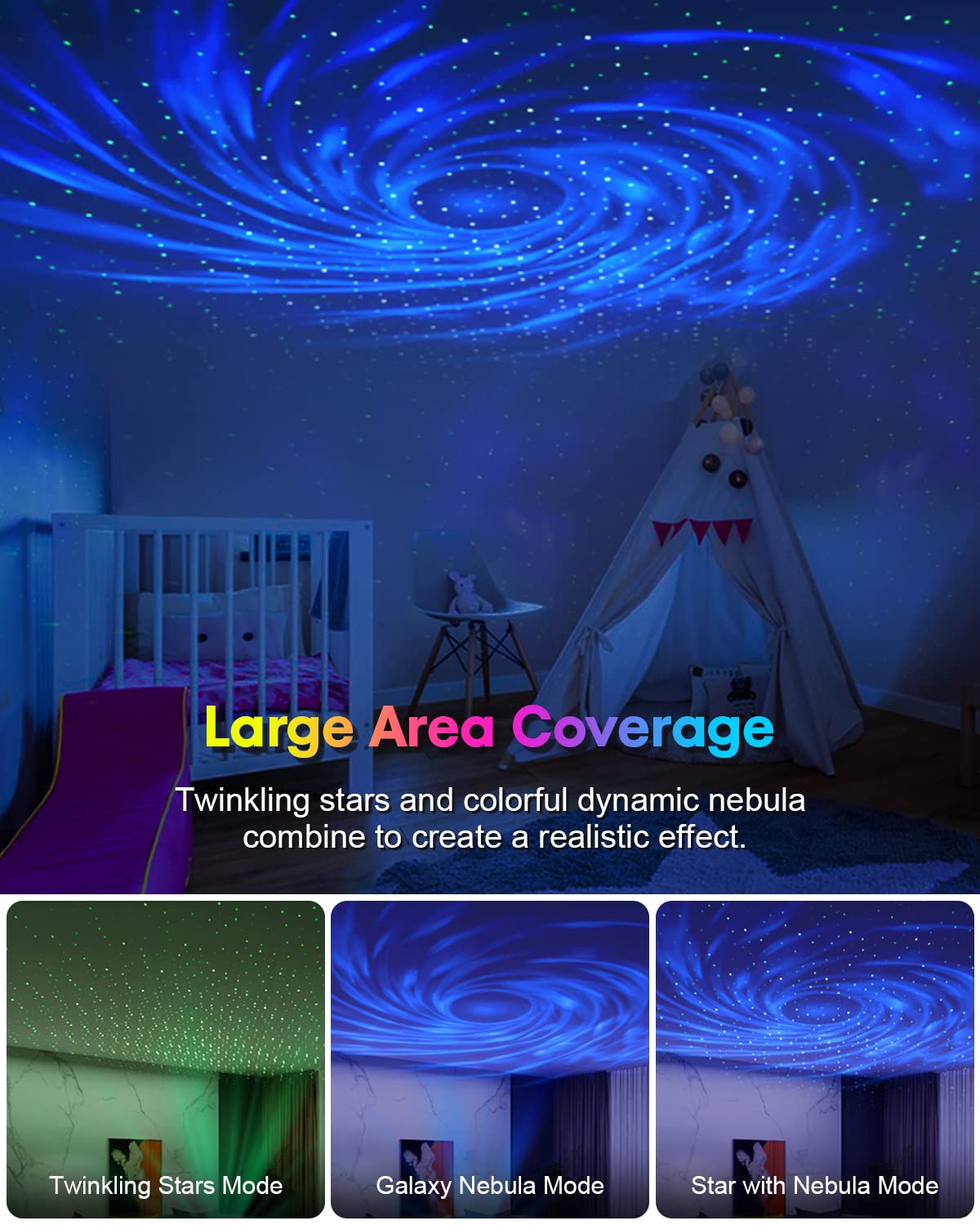 Dfu Star Projector Galaxy Night Light, App Control Galaxy Projector Nebula Starry Light Projector With Remote, Timer Star Ceiling Projector Birthday'S  F