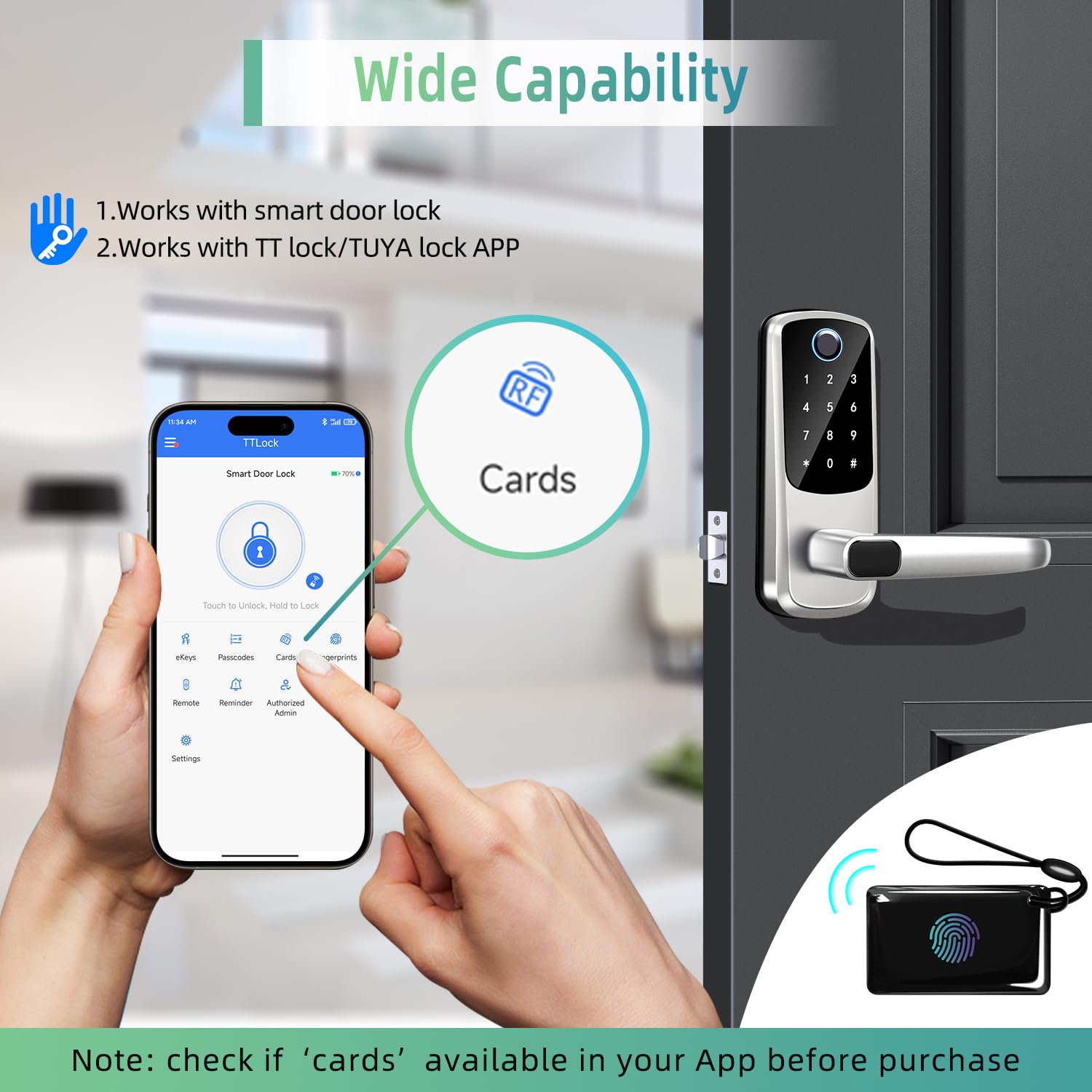 Msr X6 Ic Card-3 Pcs For Smart Lock,Smart Ic Cards For Ttlock App & Tuya App,13.56Mhz Rfid Cards Key Fobs For Keyless Door Locks(Black)