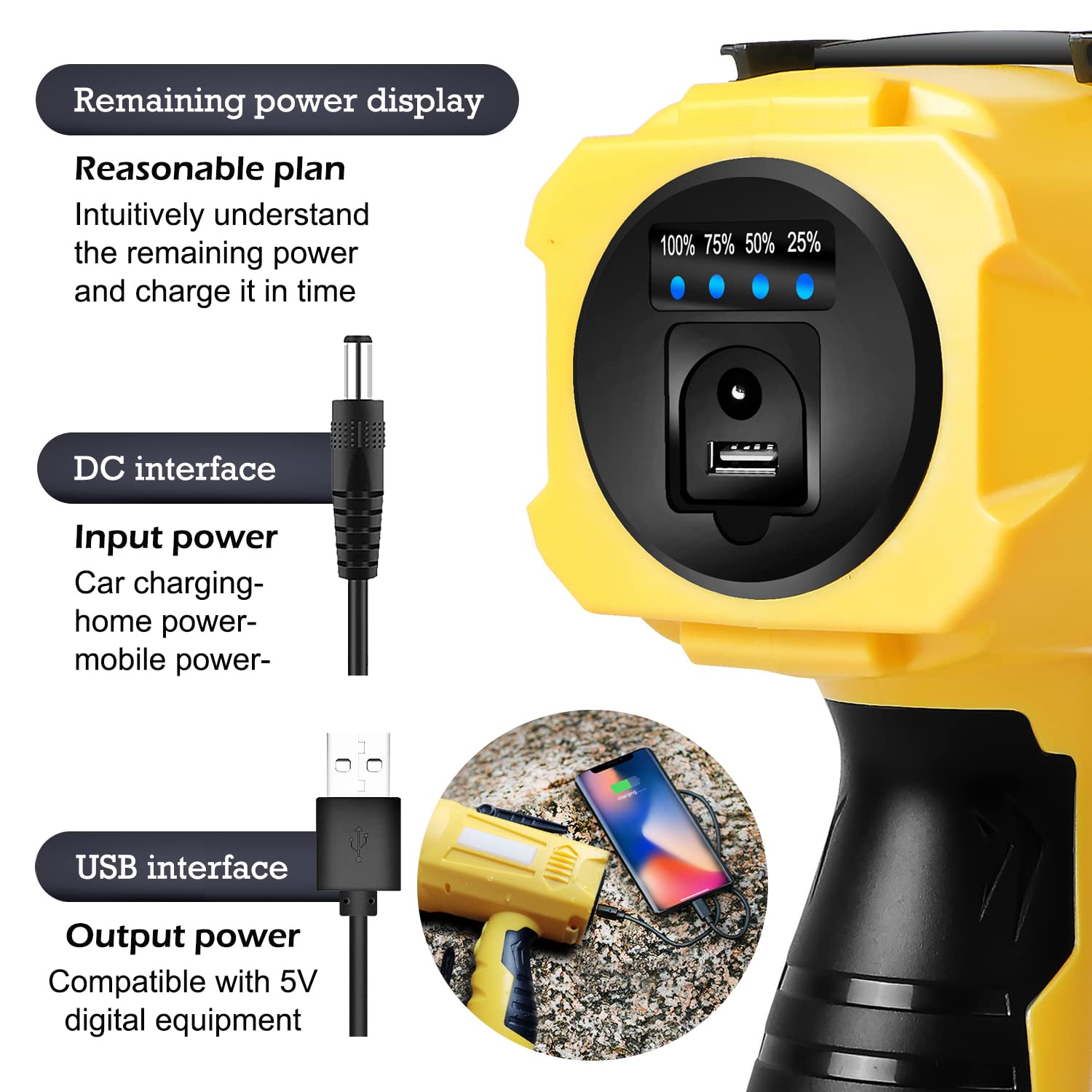 Odqo 10000 Lumen Rechargeable Ultra Bright Led Spotlight Flashlight, High Powered Work Light + Collapsible Tripod - Perfect For Camping, Hiking, Hunting, Emergencies & Outdoors