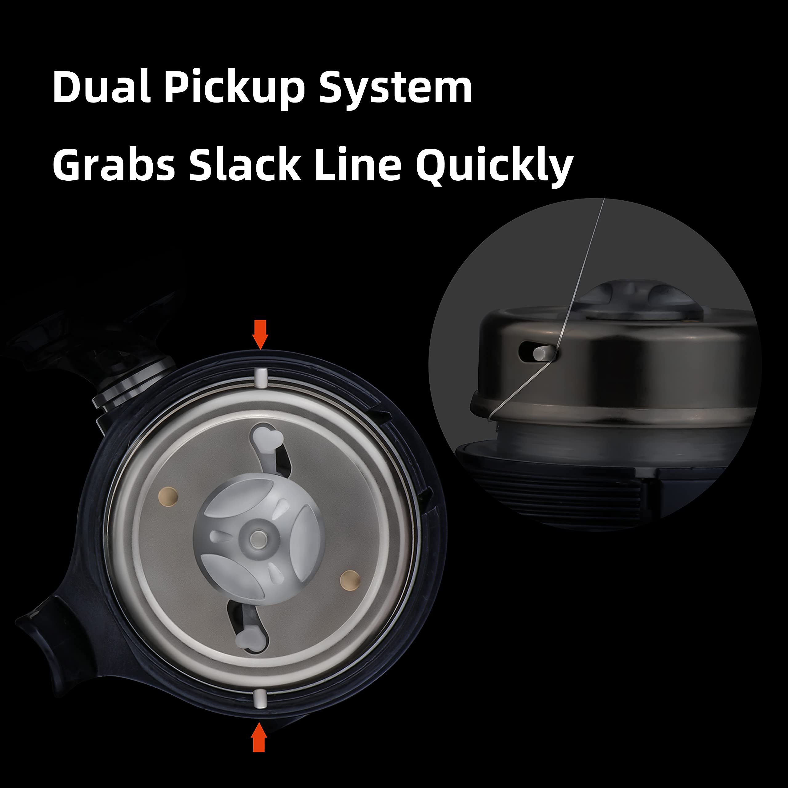 Runcl Spincast Fishing Reel,  No-Rust Push Button Casting Design, 4.0:1 Gear Ratio, 17.5 Lb Max Drag, Reversible Handle For Left/Right, Includes Monofilament Line,  For Fishing Beginner