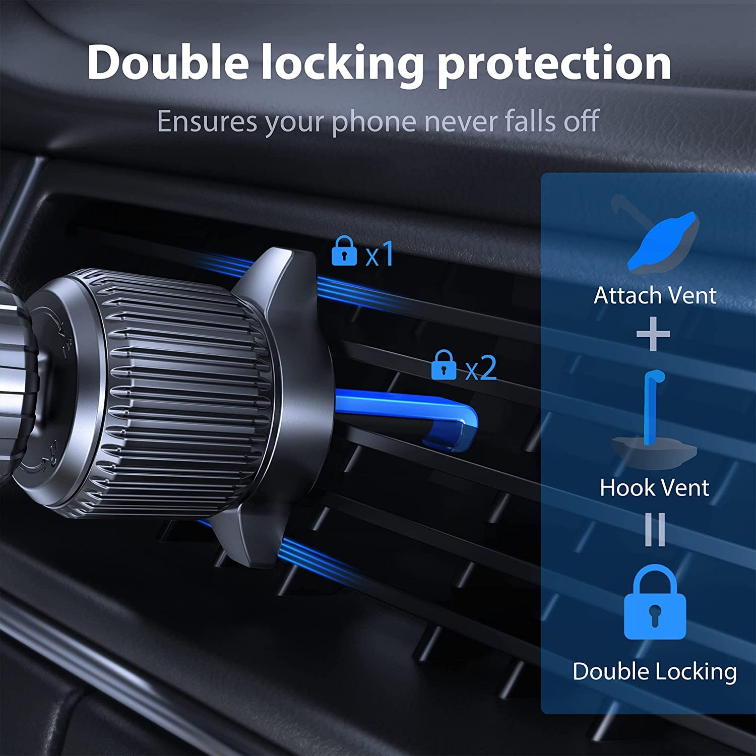 Cindro Phone Mount For Car Phone Holder Gravity Phone Holder Car Mount For Iphone Air Vent Clip Cell Phone Holder Mount Cradle Fit Smartphone
