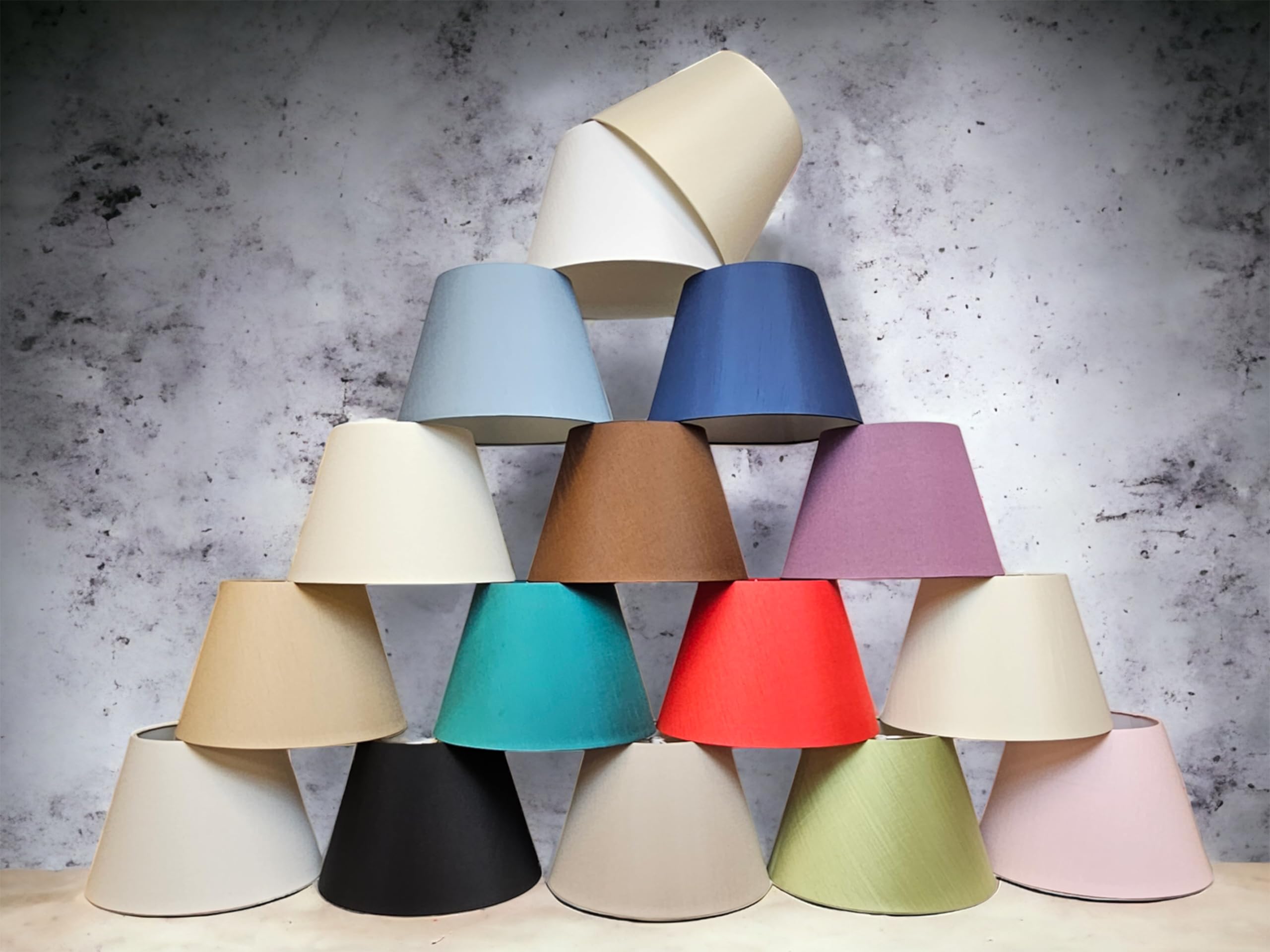 Royal Designs, Inc. Set Of 2 Deep Empire Hardback Lamp Shade For Table Lamp, Linen Fabric, Hb-646-13Lnwh-2, 8 X 13 X 9 In (Top X Bottom X Height), Linen White, Includes Set Of 2 Lamp Harp Holders