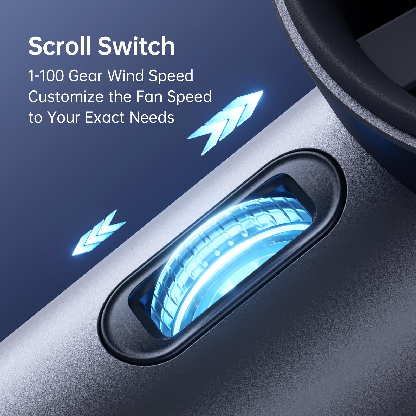 Jisulife Portable Handheld Fan,Speed(1-100) Adjustable Turbo Mini Fan,3600Mah Battery Rechargeable