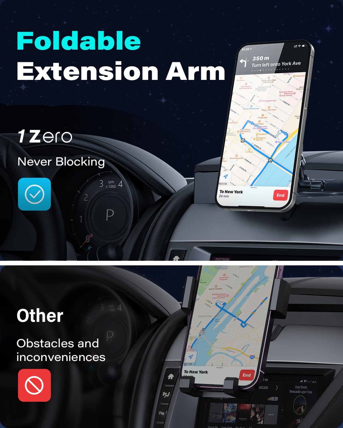 1Zero For Magsafe Cd Phone Holder For Car [17 Strong Magnets] Magnetic Cd Player Phone Mount, Hollow Socket Cd Slot Phone Mount For Iphone 15 14 13 12 Series Pop Grip Ring Holder Magsafe Case