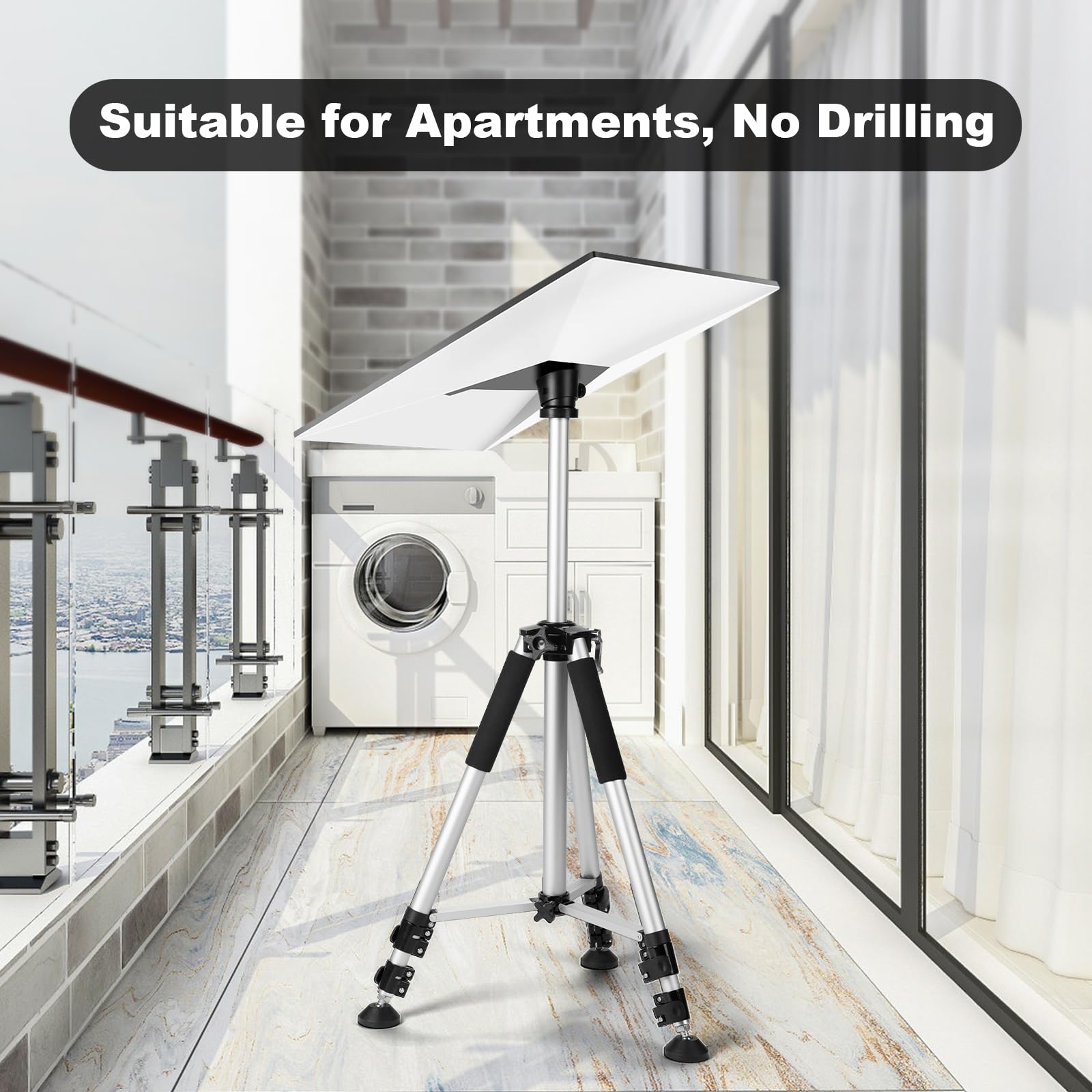 Subfix Starlink Gen 3 Tripod Stand, Adjustable Heavy Duty Stand Mount, Adjustable Height From 1.77Ft To 5.02Ft, Starlink Mounting Kit For Camping And Rv Travel