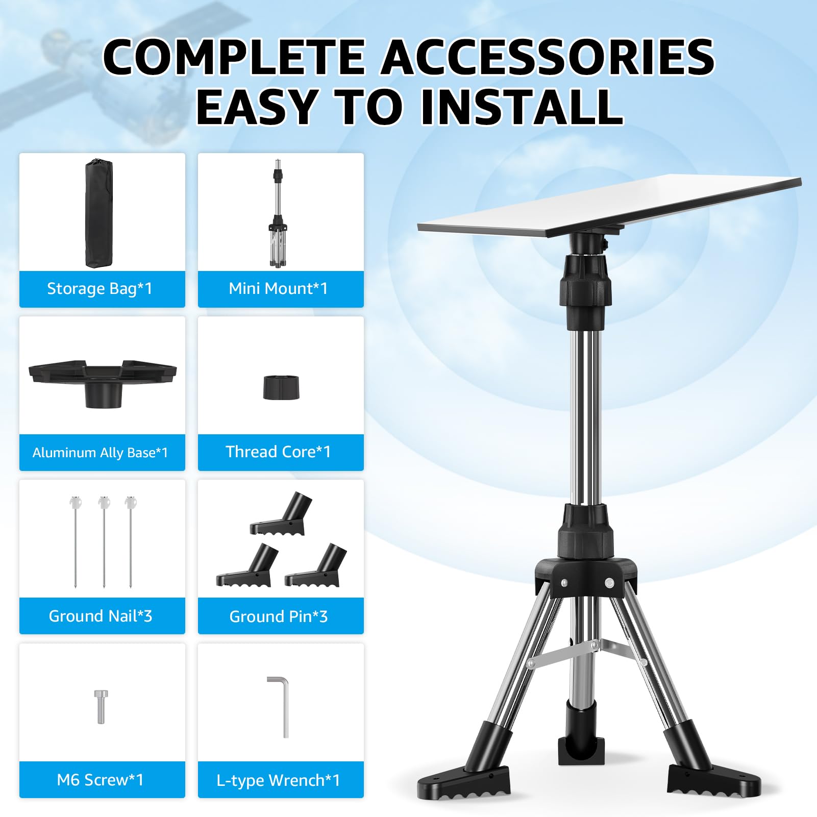 Oleaw Starlink Gen 3 Mini Tripod，Outdoor Portable Starlink Mounting Kit，Compatible With Starlink Mini Gen 3