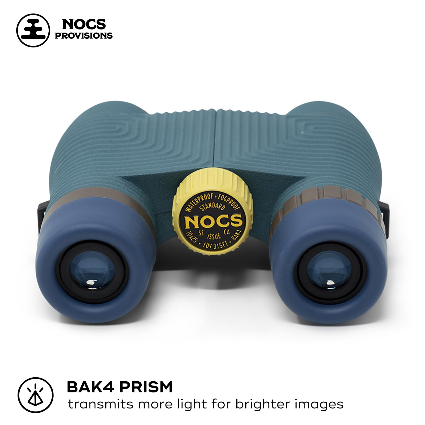 Nocs Provisions Standard Issue 10X25 Waterproof Binoculars, 10X Magnification, Bak4 Prism, Wide View Multi-Coated Lenses For Bird Watching, Hiking & Backpacking - Pacific Blue Ii