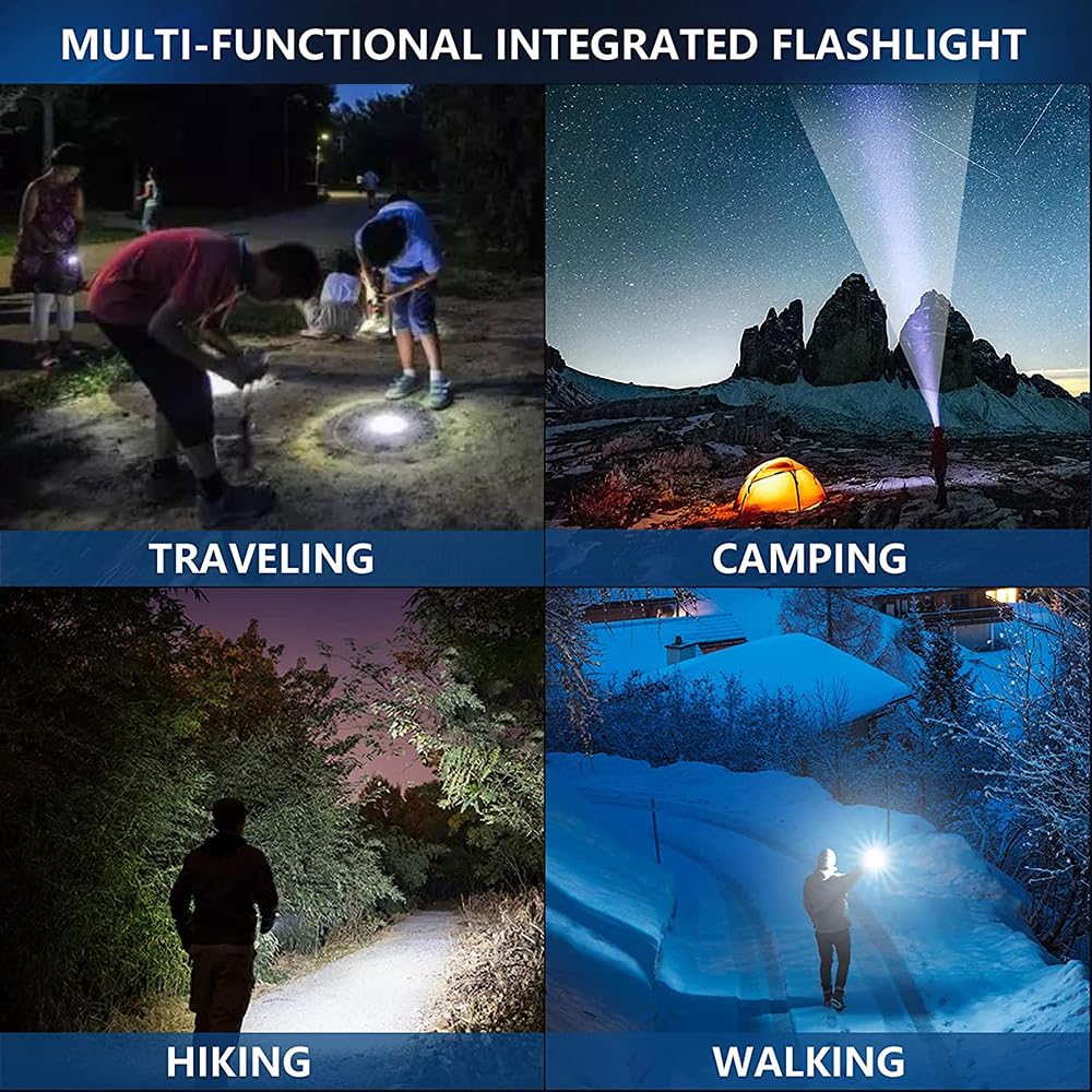Mviocs Utility Flashlights 10 Pack, Bright Zoomable Led Flashlights With High Lumens And 5 Modes, Waterproof Portable Pocket Flash Light For Emergency, Camping, And Outdoor Use