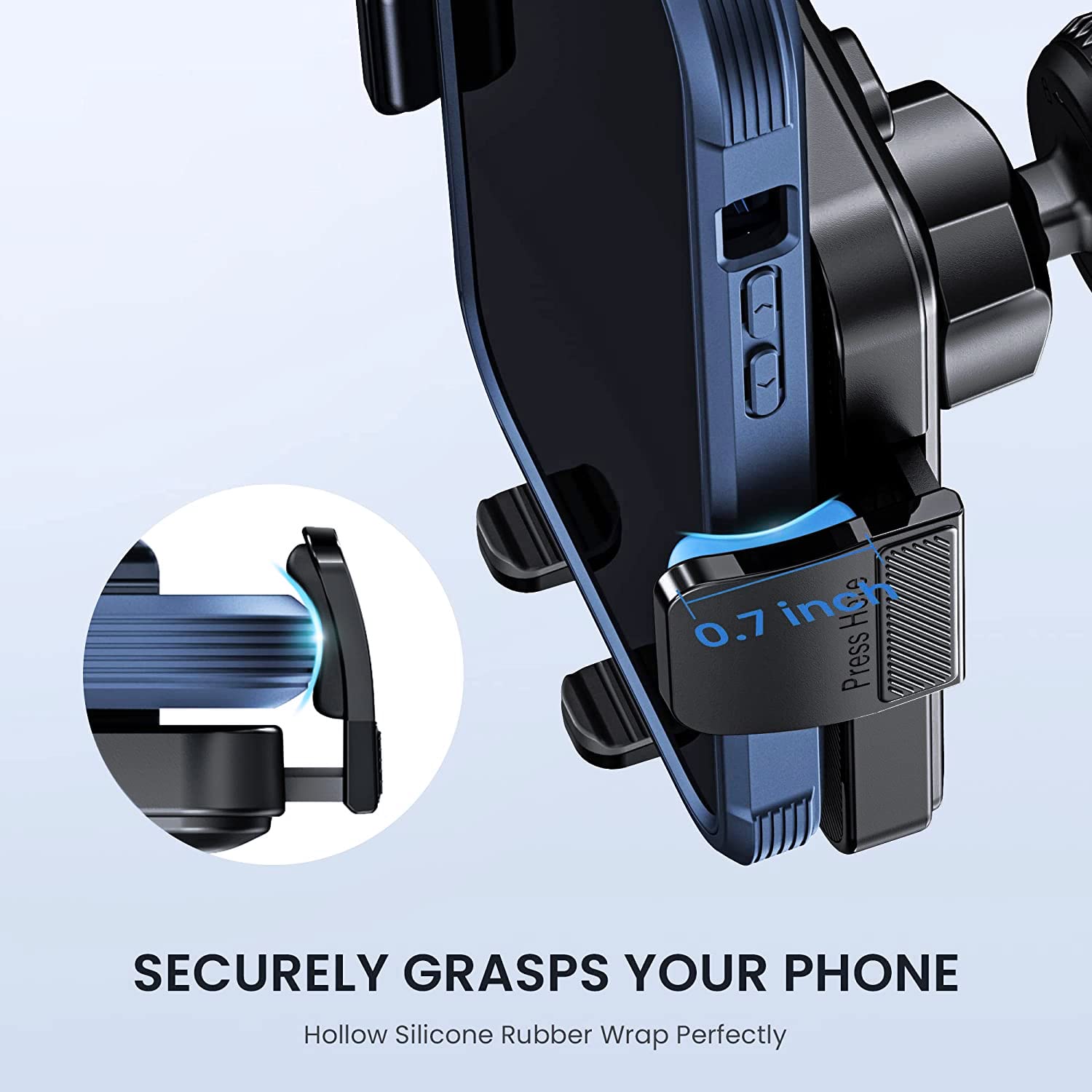 Cindro Car Vent Phone Mount For Car [Military-Grade Hook Clip] Phone Stand For Car [Thick Cases Friendly] Air Vent Clip Cell Phone Holder For Smartphone, Iphone, Automobile Cradles Universal