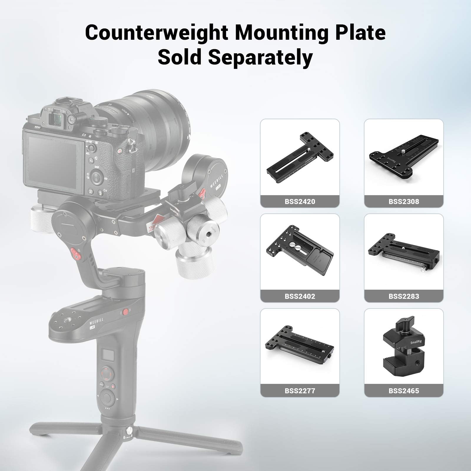 Smallrig Removable Counterweight 100G For Dji Ronin S/Ronin Rs 2 / Ronin-Sc/Ronin Rsc 2 And Zhiyun Gimbal Stabilizers – Aaw2284