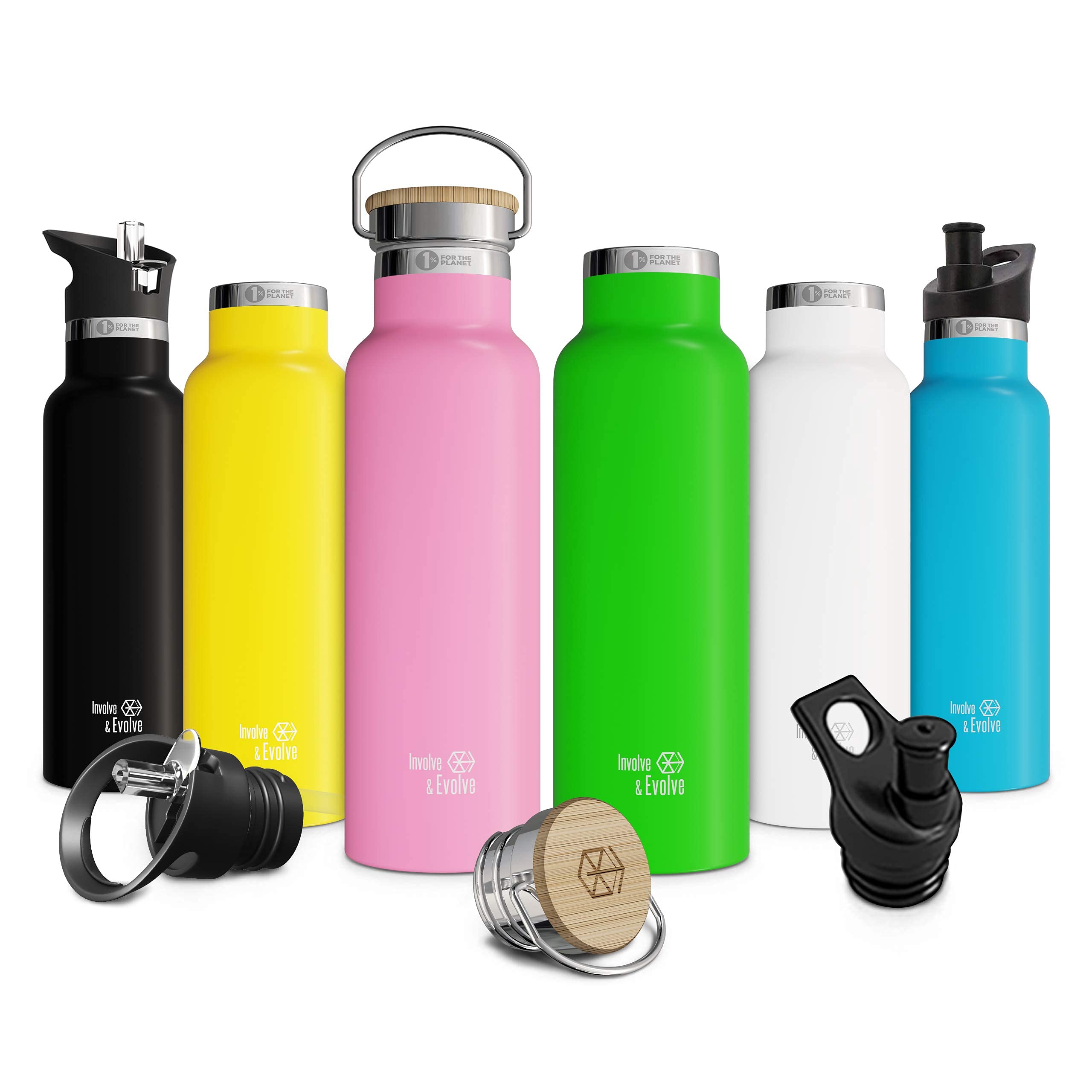 Kids Water Bottle Easy-Sip Straw Lid Leak-Proof Insulated Stainless Steel Thermos Perfect