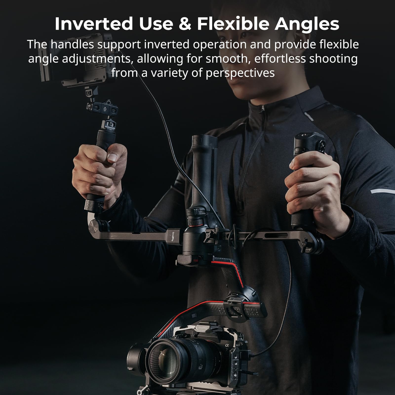 Smallrig Focus Control Dual Grip For Dji Rs 2 / Rs 3 Pro/Rs 4 Pro Gimbal Stabilizer, Dual Handle With Nato Rail, Joystick Operation, Mode Switching, Centering/Locking, Max Load 17.6Lb(Not For Rs4)
