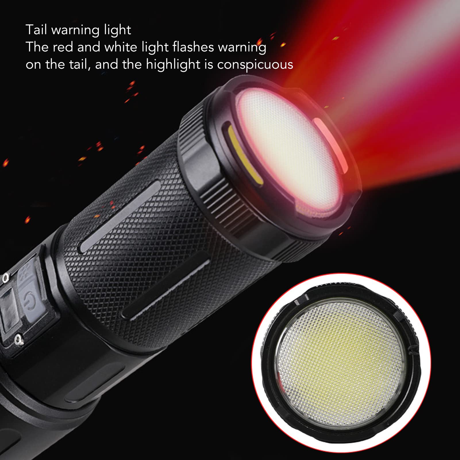 Yyqtgg Led Flashlights, 2000Lm-3500Lm Multifunction Aluminium Alloy Mini Led Torch 5 Speeds Bidirectional Interface High Brightness For Emergency Use