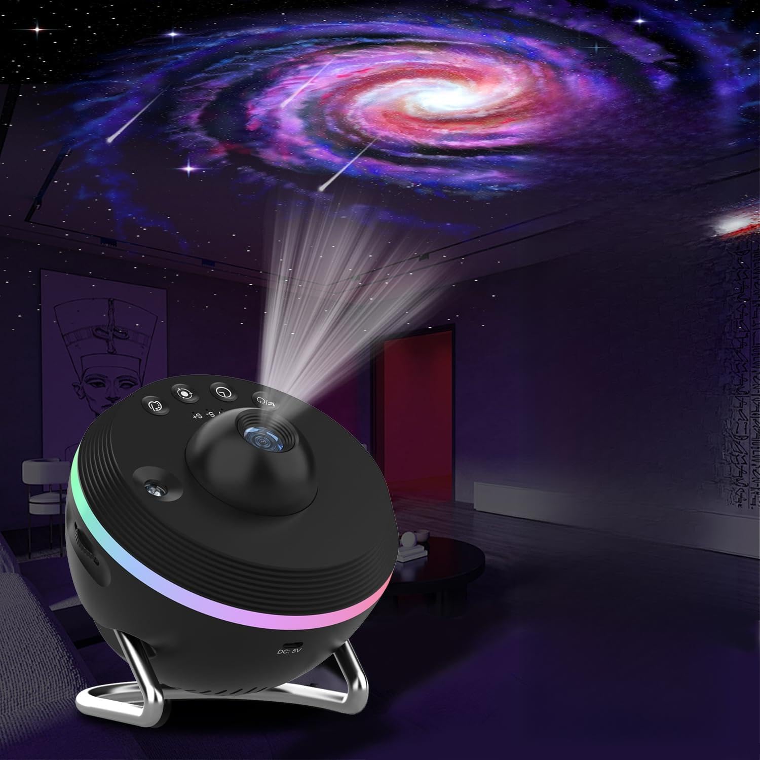 Xeefeel Galaxy Projector, 12 In 1 Hd Planetarium Galaxy Star Projector For Bedroom, Star Projector Galaxy Light With Meteor Effects And Timer For Kids, Ceiling, 
