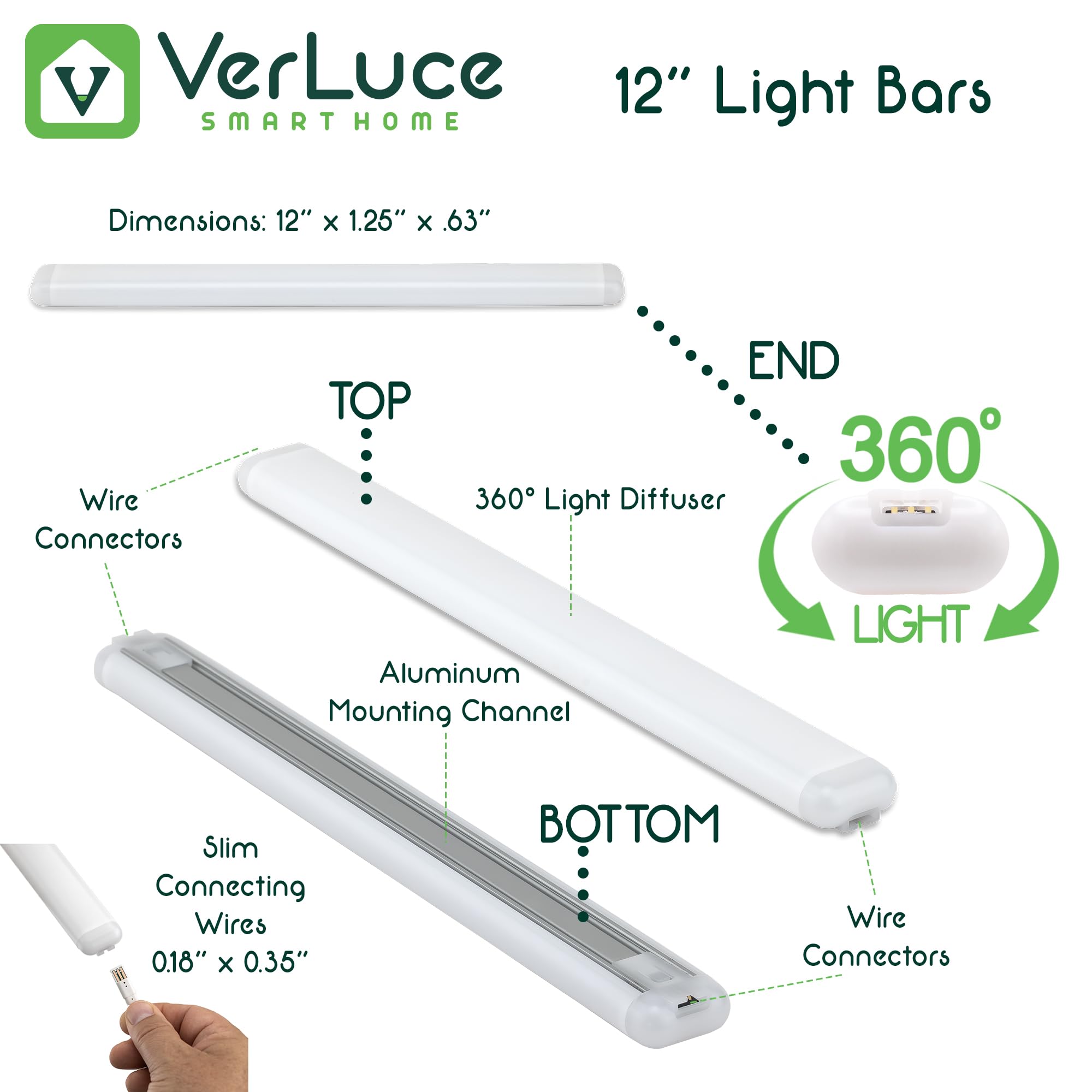 Verluce 2 Bar Add-On Kit - For Use With Ver-4Bar-Kit Only - Not For Use With Flat Panels Or Other Lighting Kits