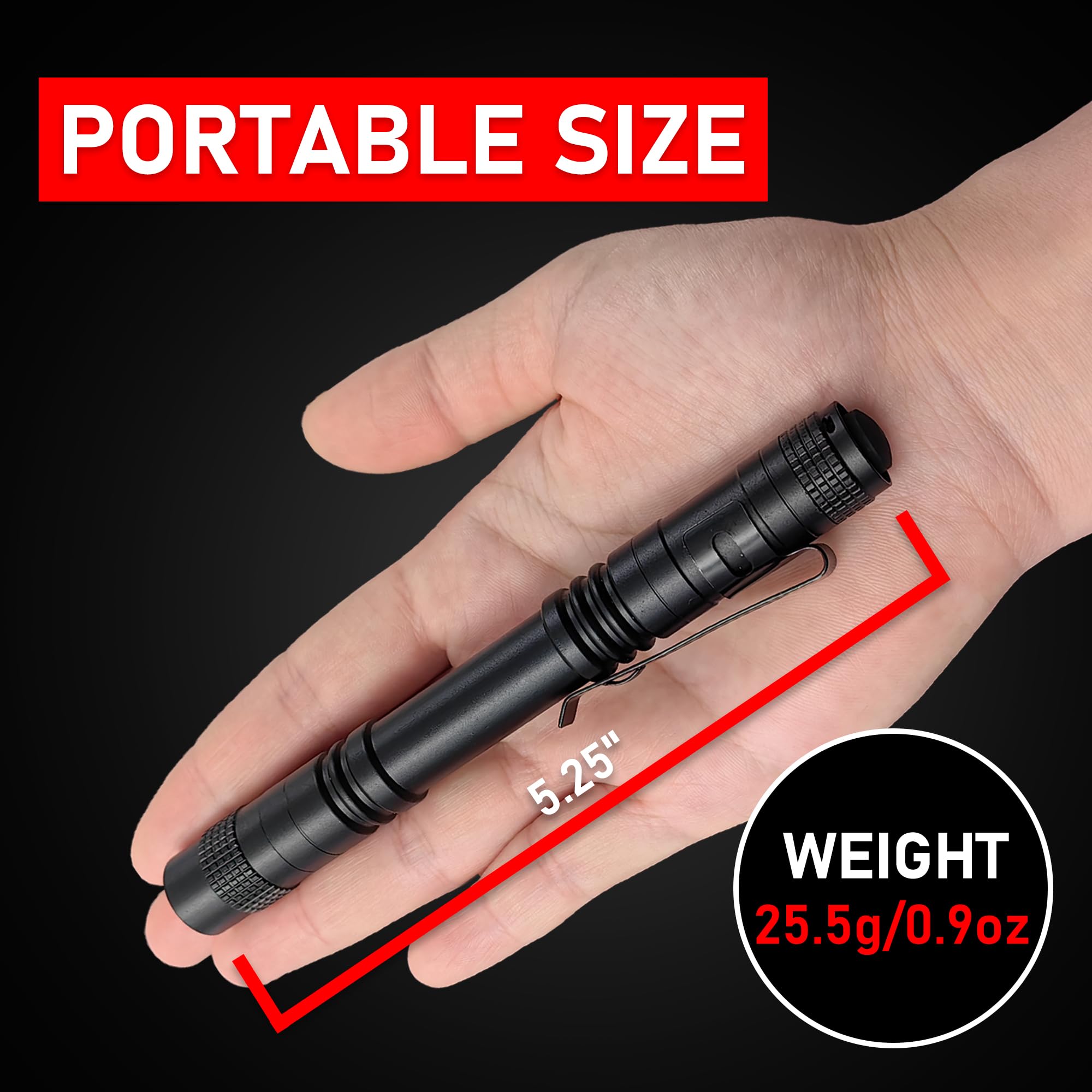 Naiveisland Red Light Flashlight,Single Mode Red Light Pen Light Flashlight For Astronomy, Aviation, Night Observation,4-Pack