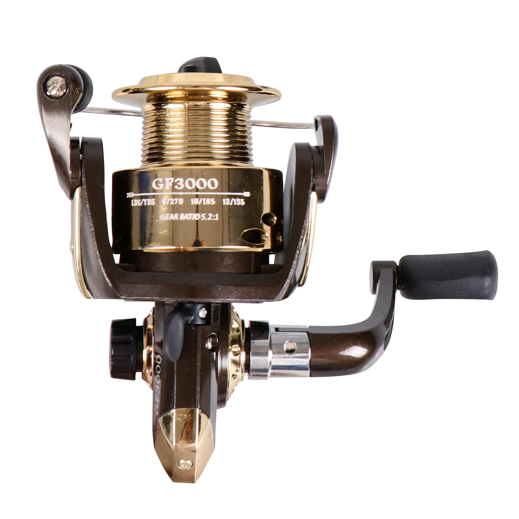 Restcloud Spinning Fishing Reel For Freshwater Saltwater Fishing, Anti-Reverse With Front-Adjustable Drag