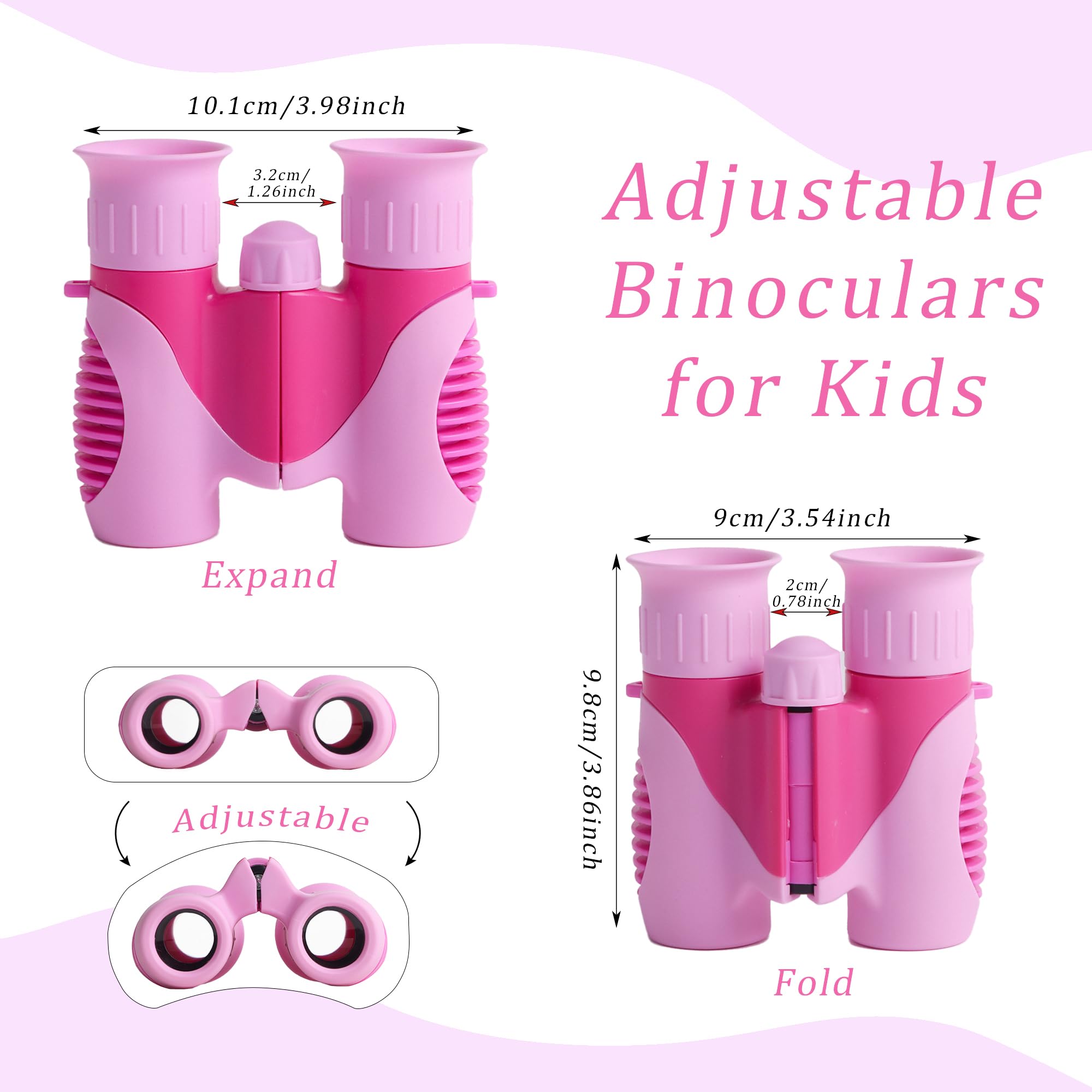 Scotamalone Binoculars For Kids Shockproof Toys  For Age 3-12 Years Old Boys Girls Bird Watching Outside Play Hiking Camping Educational Learning