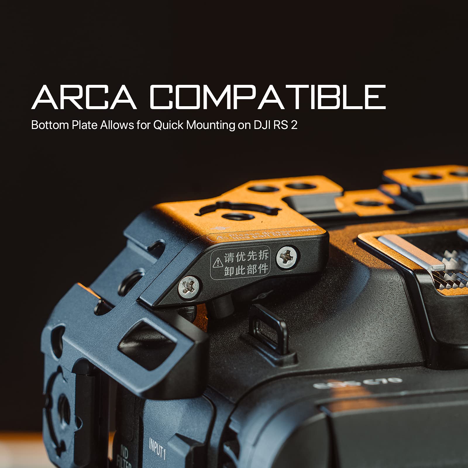 Tilta Tiltaing Lightweight Kit Compatible With Canon C70 - Black  Arca Compatible, Help Shoot Vertically, Bottom Plate Allows For Quick Mounting Compatible With Dji Rs 2