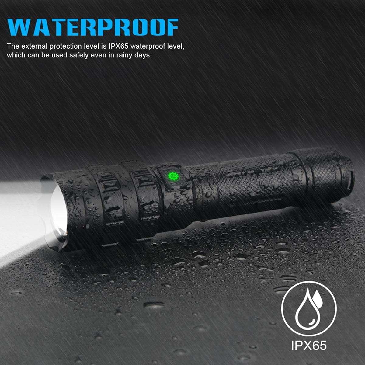 Nakcnm Rechargeable Led Flashlights High Lumens, 20000 Lumen Powerful Flash Light Super Bright Flashlight With 5 Modes Ip65 Waterproof For Home Camping Hiking(2 Pack)