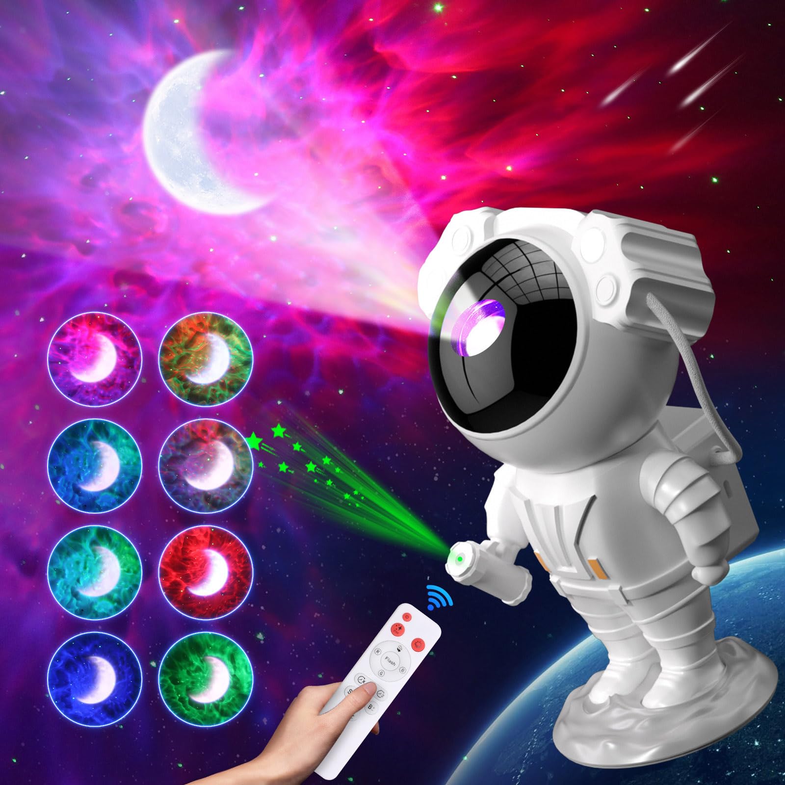 Auyle Astronaut Galaxy Projector For Bedroom, Star Projector Galaxy Light, Galaxy Light Projector, Night Light For Kids With Timer And Remote Control For Ceiling,Party,Game Room,Xmas  Year  Ideas