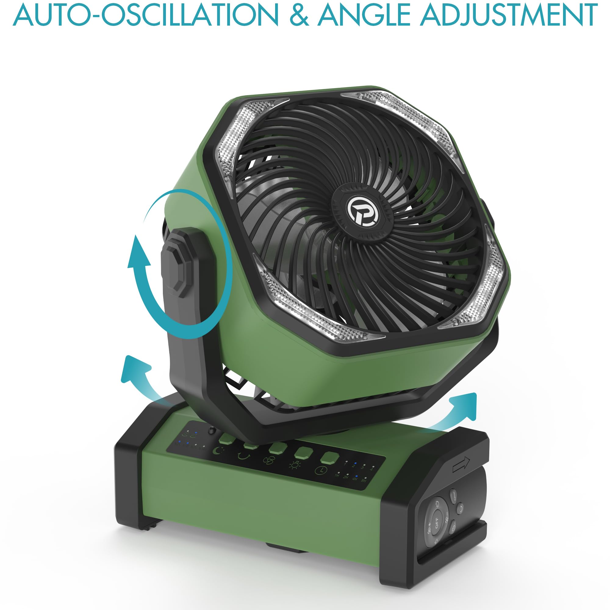 Panergy Portable Camping Fan With Led Lantern, 20000Mah Rechargeable Battery Operated Usb Fan