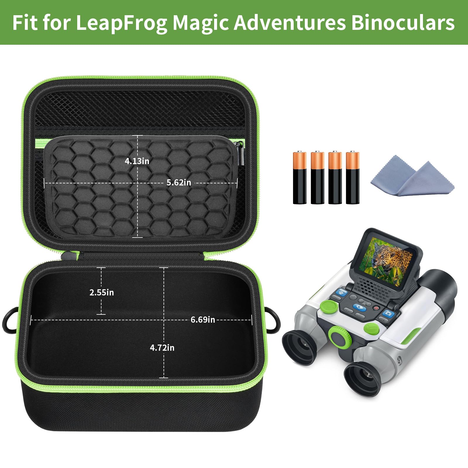 Gwcase Portable Carrying Storage Case Compatible With Leapfrog Magic Adventures Binoculars And Accessories, Protective Organizer Box For Outdoor Travel And Exploration（Bag Only）