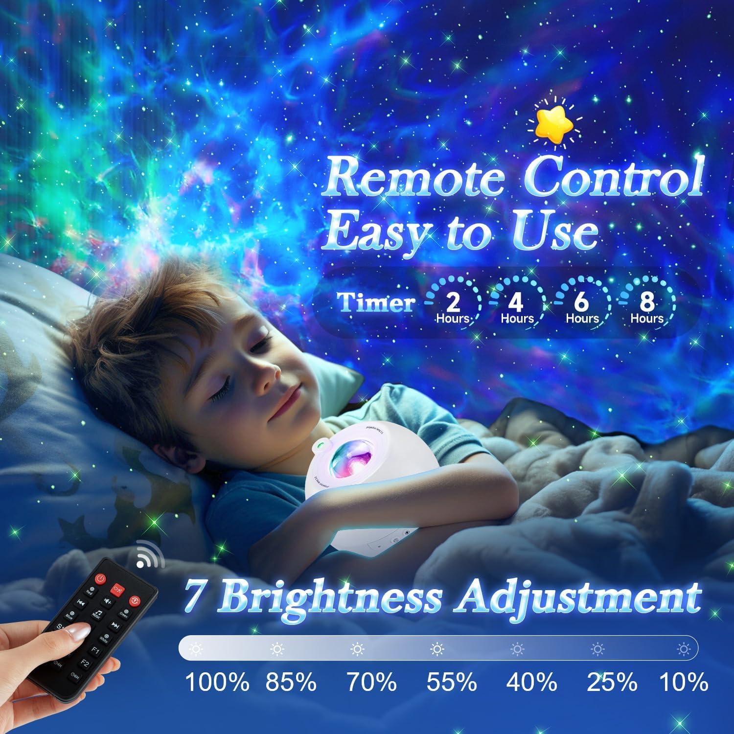 Pikoy Galaxy Projector For Bedroom,15 Colors+15 White Noise Star Projector Galaxy Light Projector For Bedroom,Bluetooth Projector Lights For Bedroom Lights Galaxy Night Light Projector Room Decor For Teens