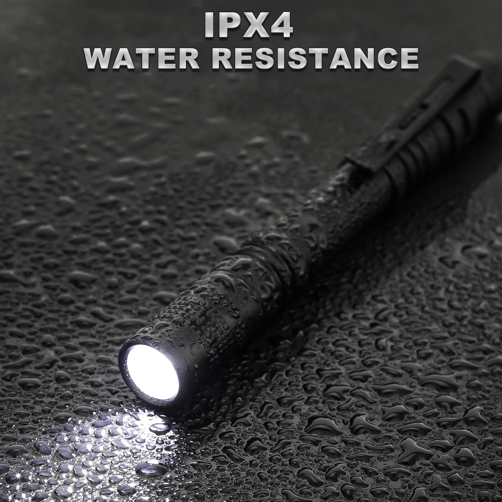Bufccy Led Pen Light Flashlight, Waterproof Mini Flashlights Pocket Flashlight With Clip, 1000 Lumens Small Flashlights For For Inspection, Work, Emergency, Battery Not Included (5 Pack)