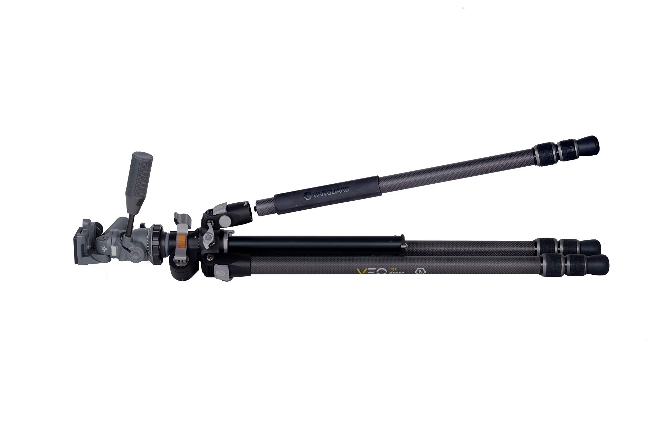 Vanguard Veo3+263Cp Carbon Fiber Tripod With Panhead And Multi-Angle Center Column For Overhead Shots